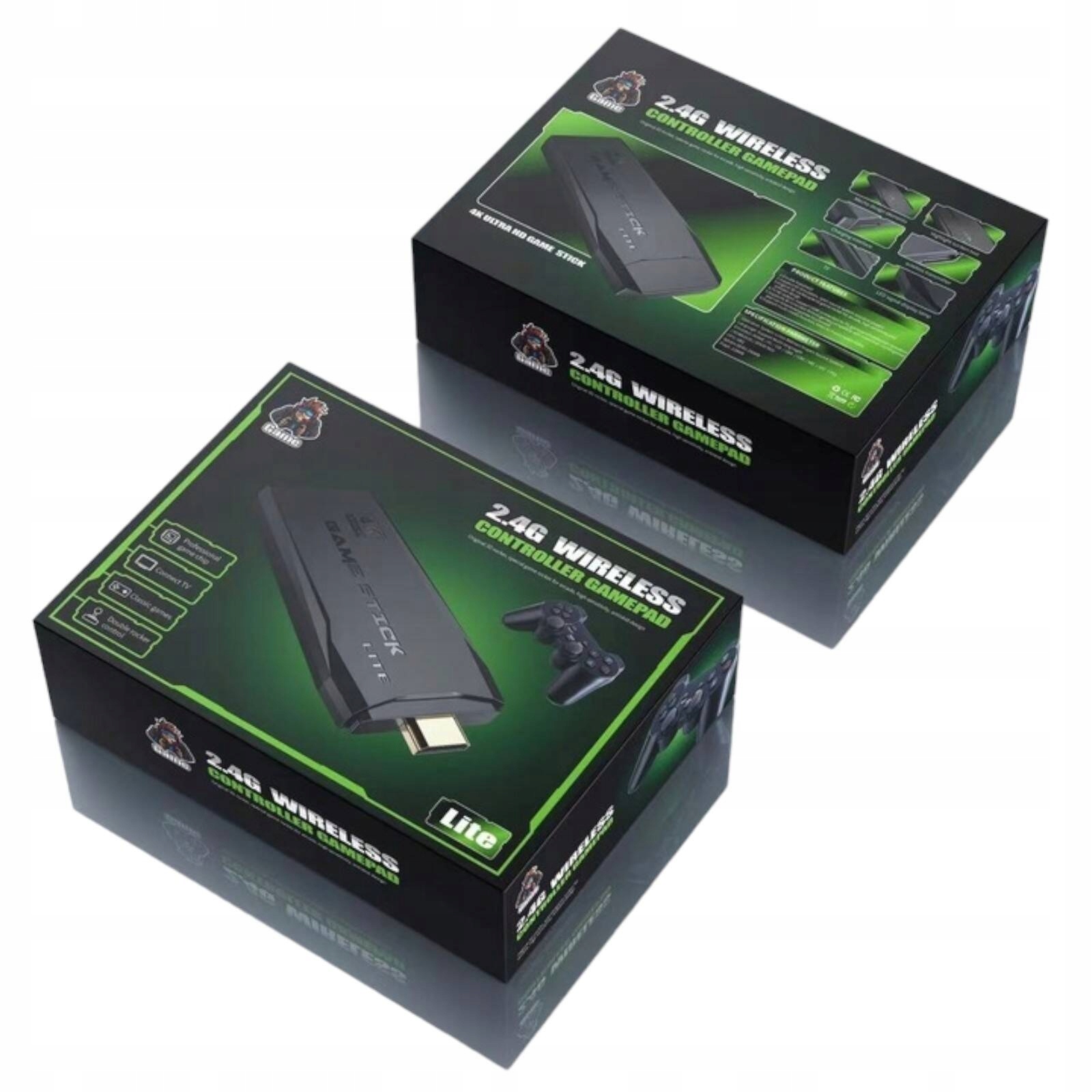 KONSOLA RETRO 64GB GRA TELEWIZYJNA HDMI 20000 GIER 2 PADY BEZPRZEWODOWE