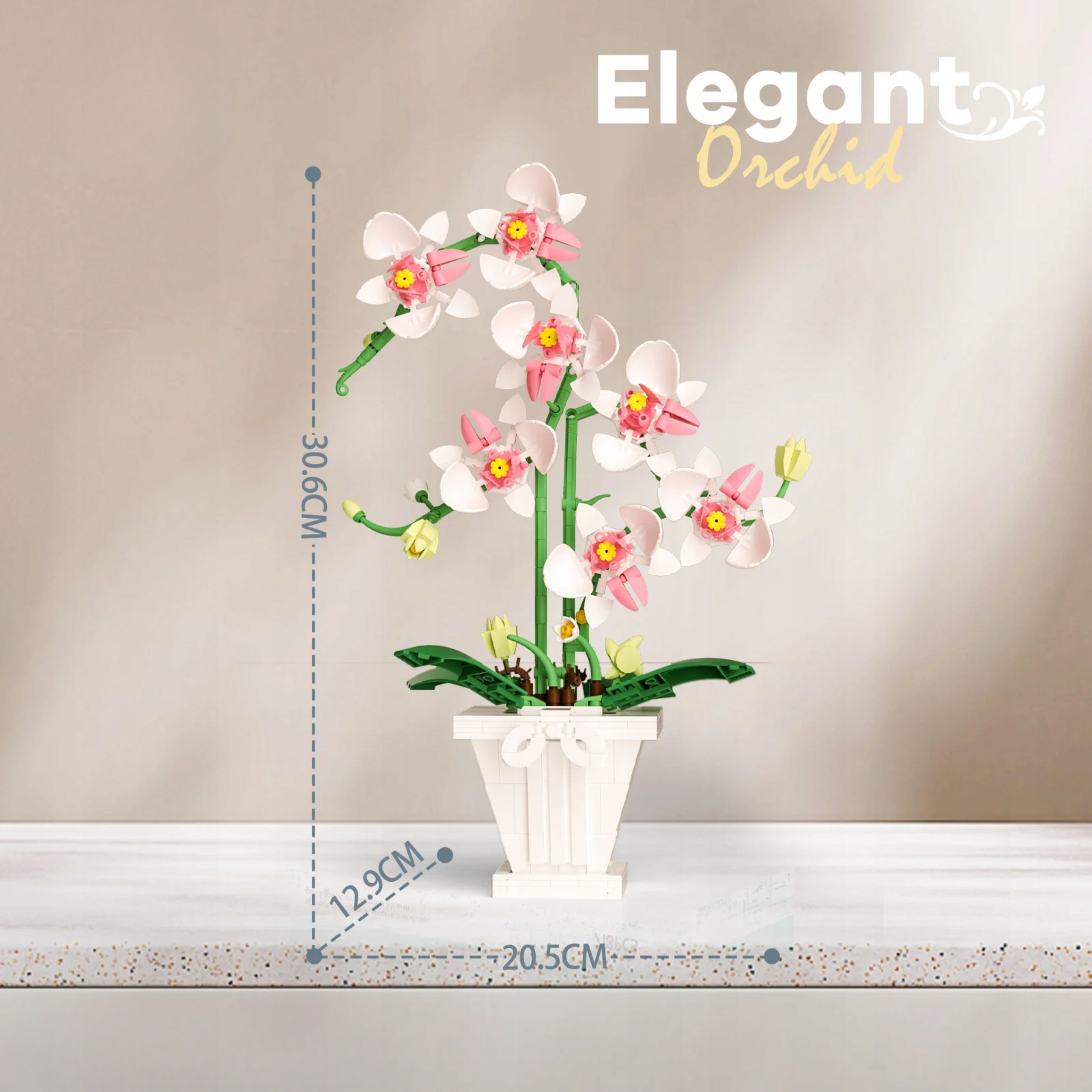 KLOCKI KONSTRUKCYJNE 718el 3D KWIATY UKŁADANKA ORCHIDEA STORCZYK prezent