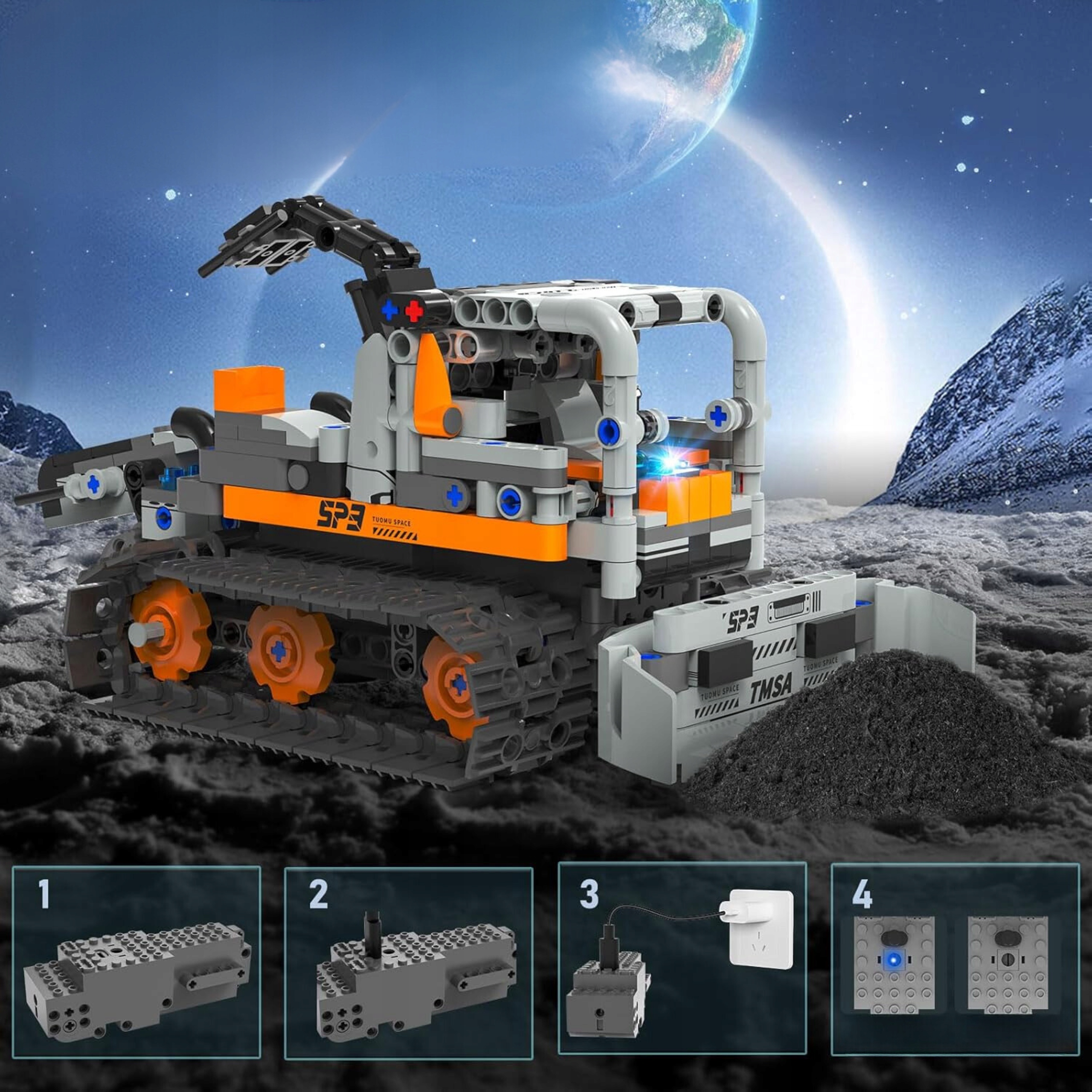 Klocki konstrukcyjne 5w1 Zdalnie sterowane Zestaw RC Robotów i Maszyn pilot