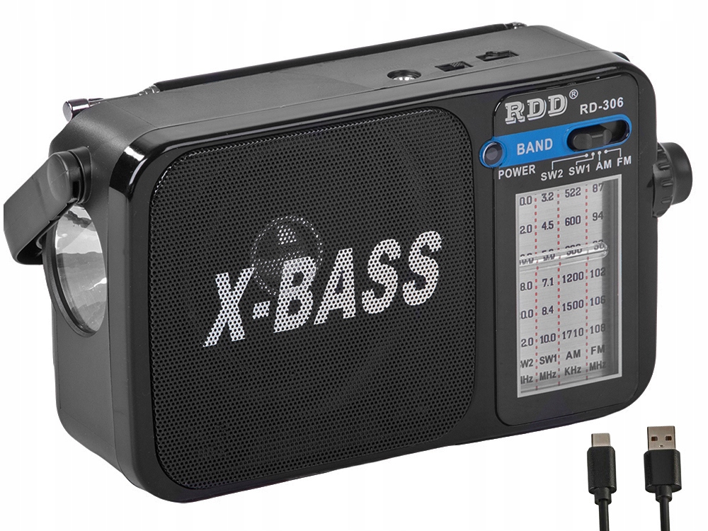 Radio Akumulatorowo bateryjne AM FM Latarka PRZENOŚNE BUDOWLANE KUCHENNE