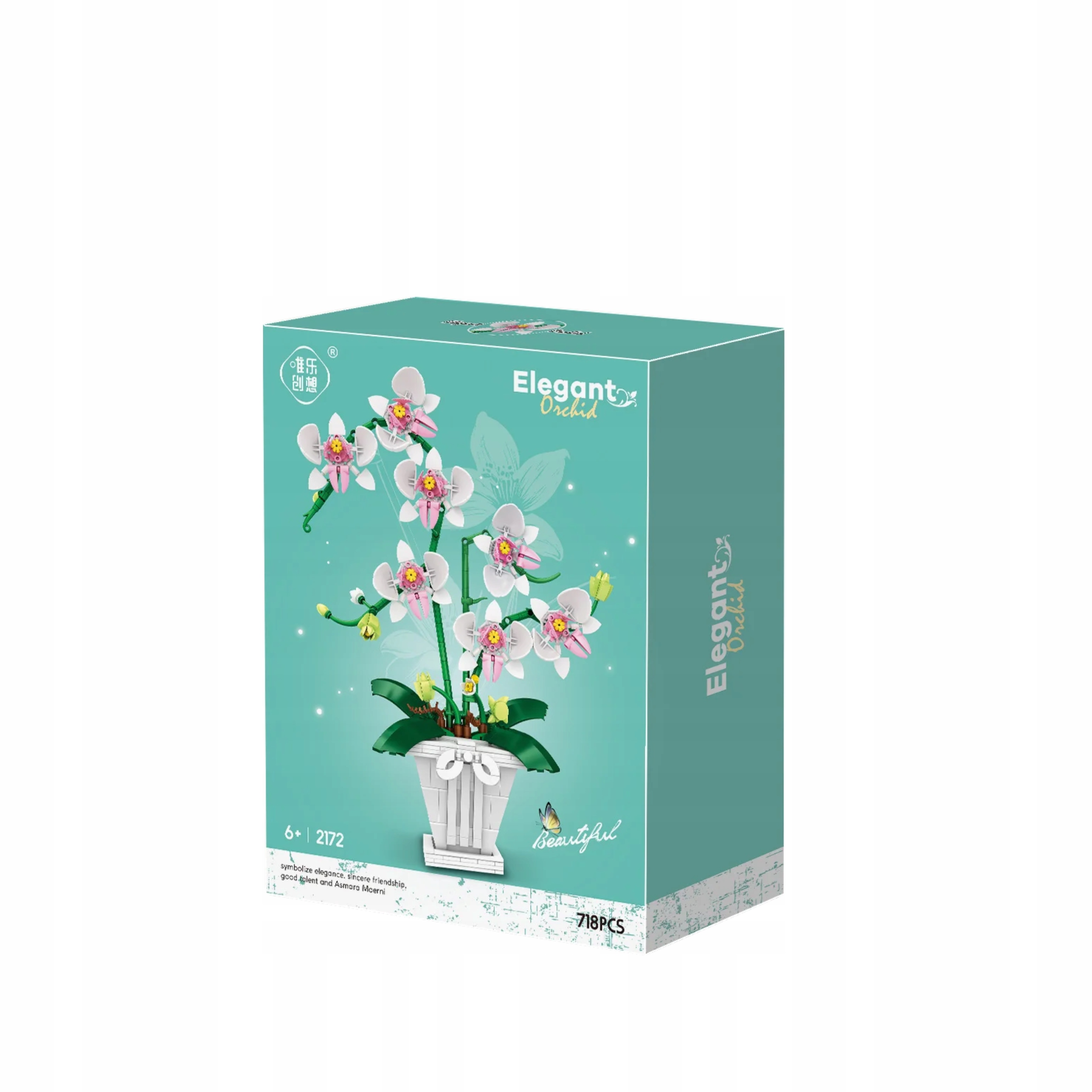 KLOCKI KONSTRUKCYJNE 718el 3D KWIATY UKŁADANKA ORCHIDEA STORCZYK prezent