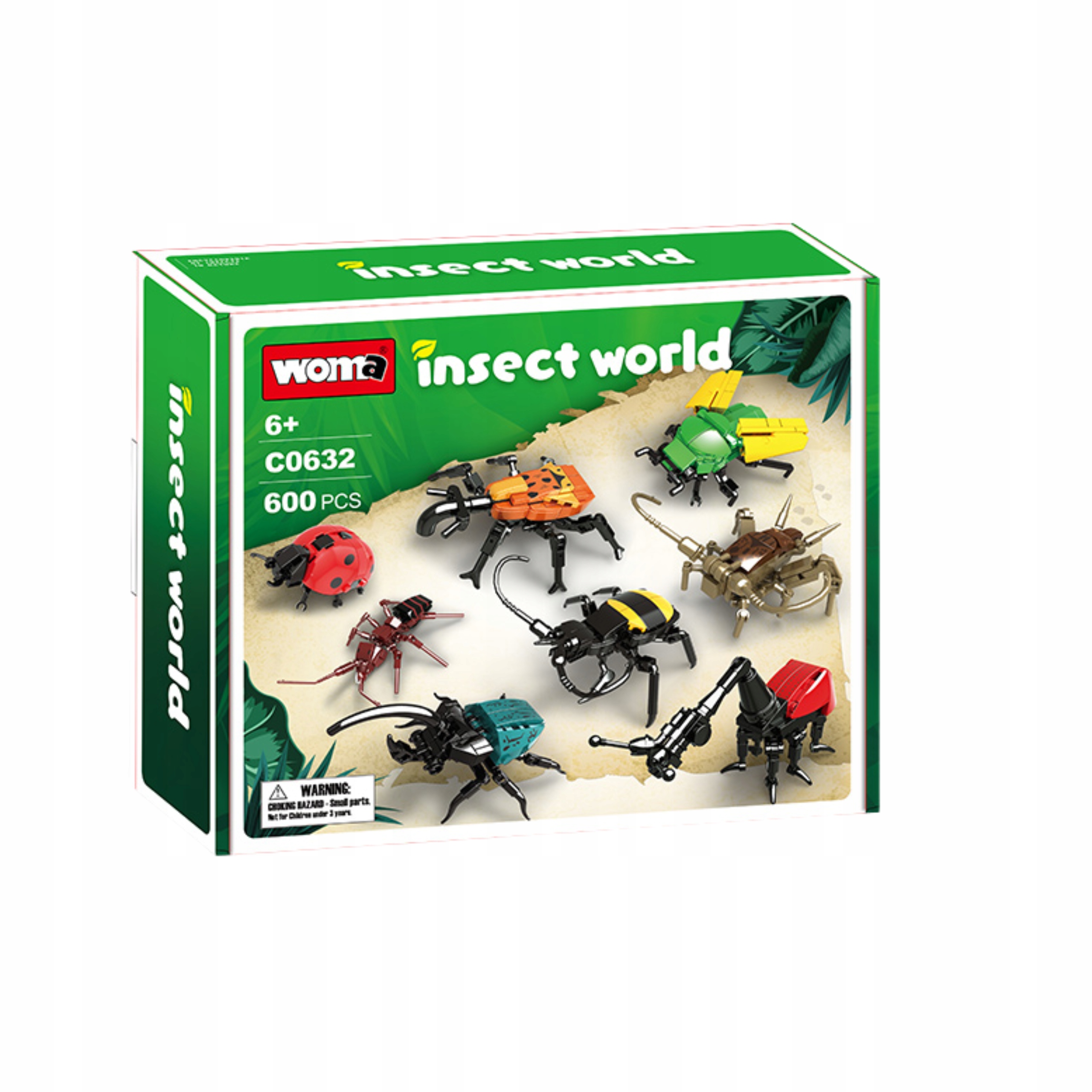Klocki świat owadów zestaw edukacyjny 8 modeli dla dzieci miłośników natury
