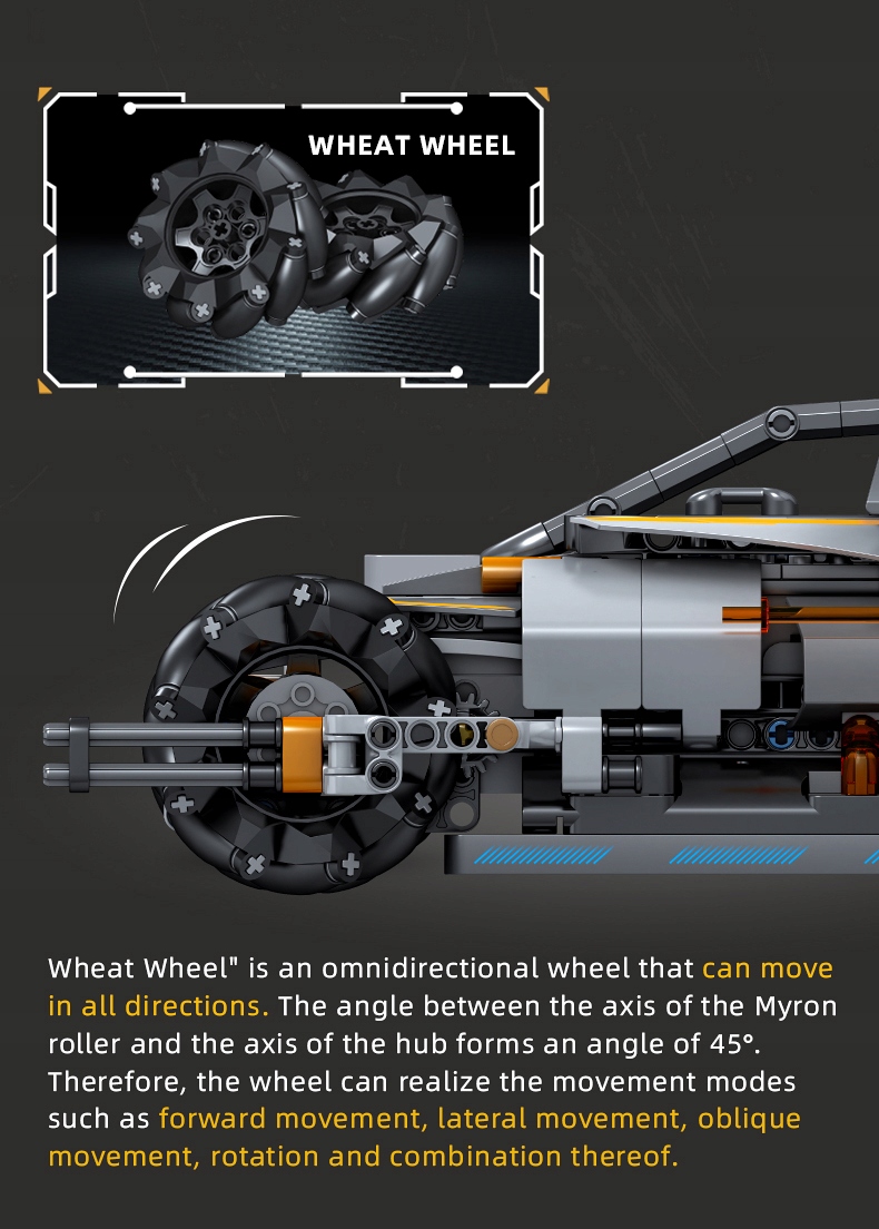 Zdalnie Sterowany Samochód RC 626 Klocków Technic Burza piaskowa Racing Car