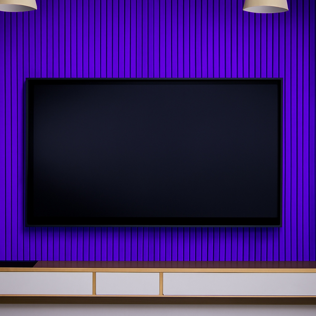 Panele akustyczne LAMELE 120x40x3 cm | Pianka poliuretanowa Fioletowy