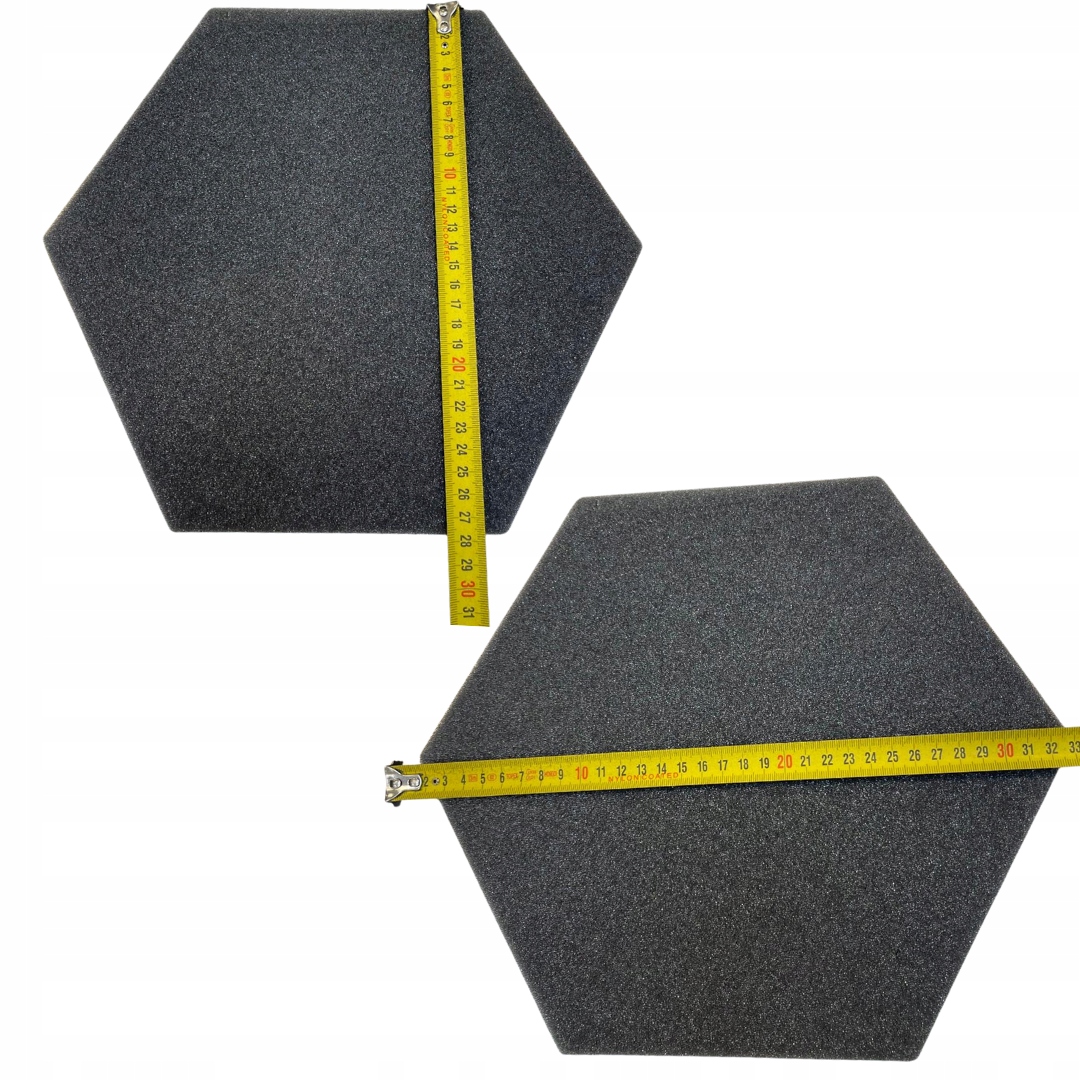 Pianka akustyczna | Gąbka wygłuszająca HEXAGON 32x28x3 cm - grafitowa