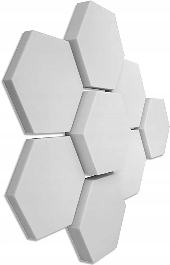 PANEL AKUSTYCZNY WYGŁUSZAJĄCY BASF HEXAGON SZARY