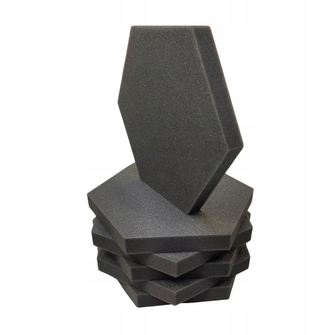 Pianka akustyczna | Gąbka wygłuszająca HEXAGON 32x28x3 cm - grafitowa