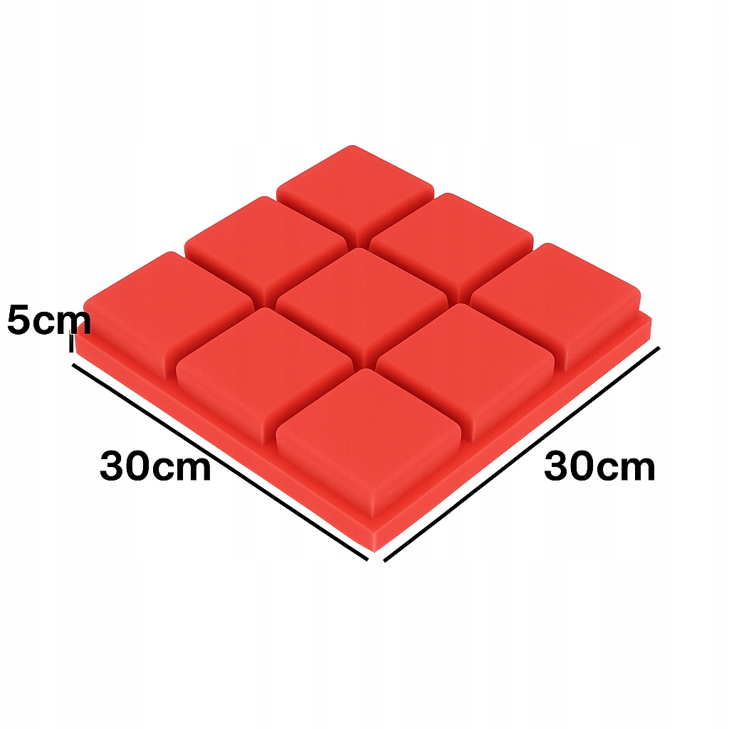 Pianka akustyczna KOSTKA wypukła 30x30x5 cm Panel wygłuszający BUFFO