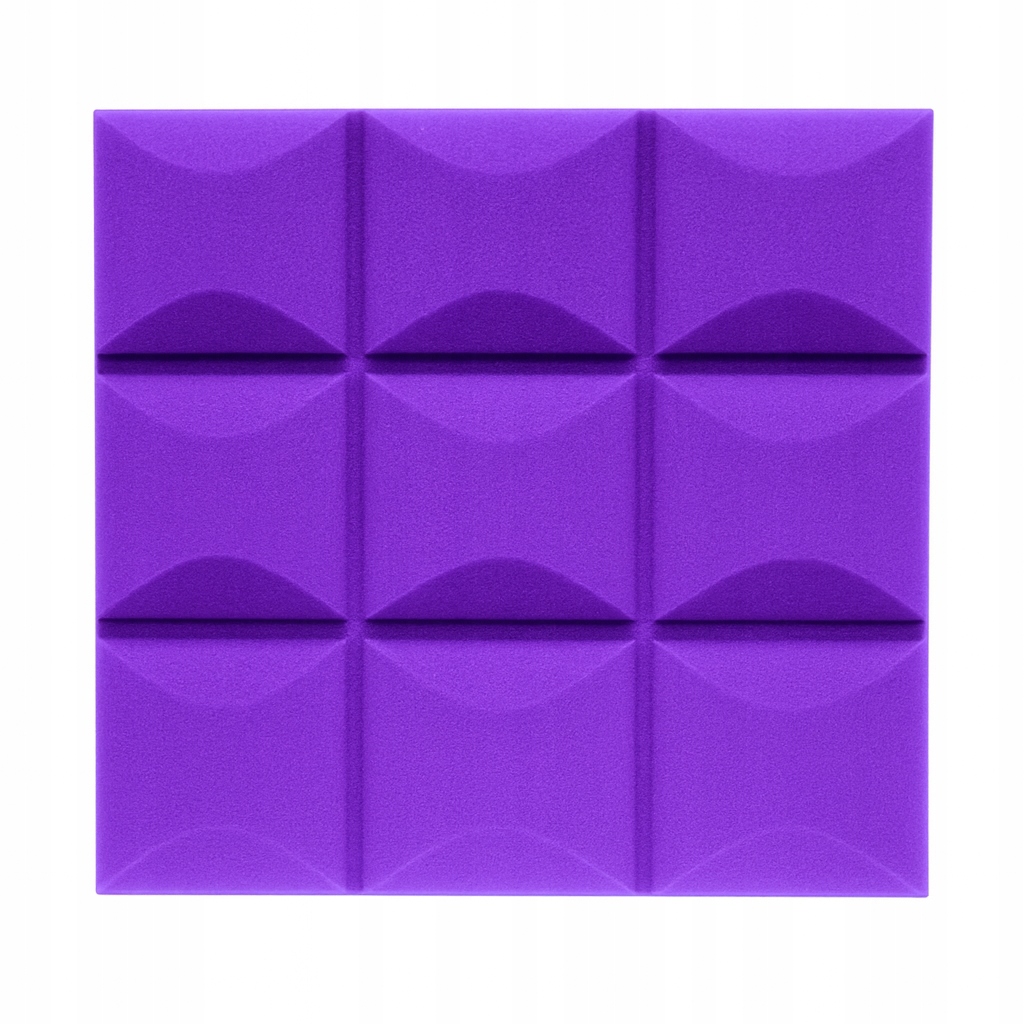 Pianka akustyczna KOSTKA wypukła 30x30x5 cm Panel wygłuszający BUFFO Fiolet