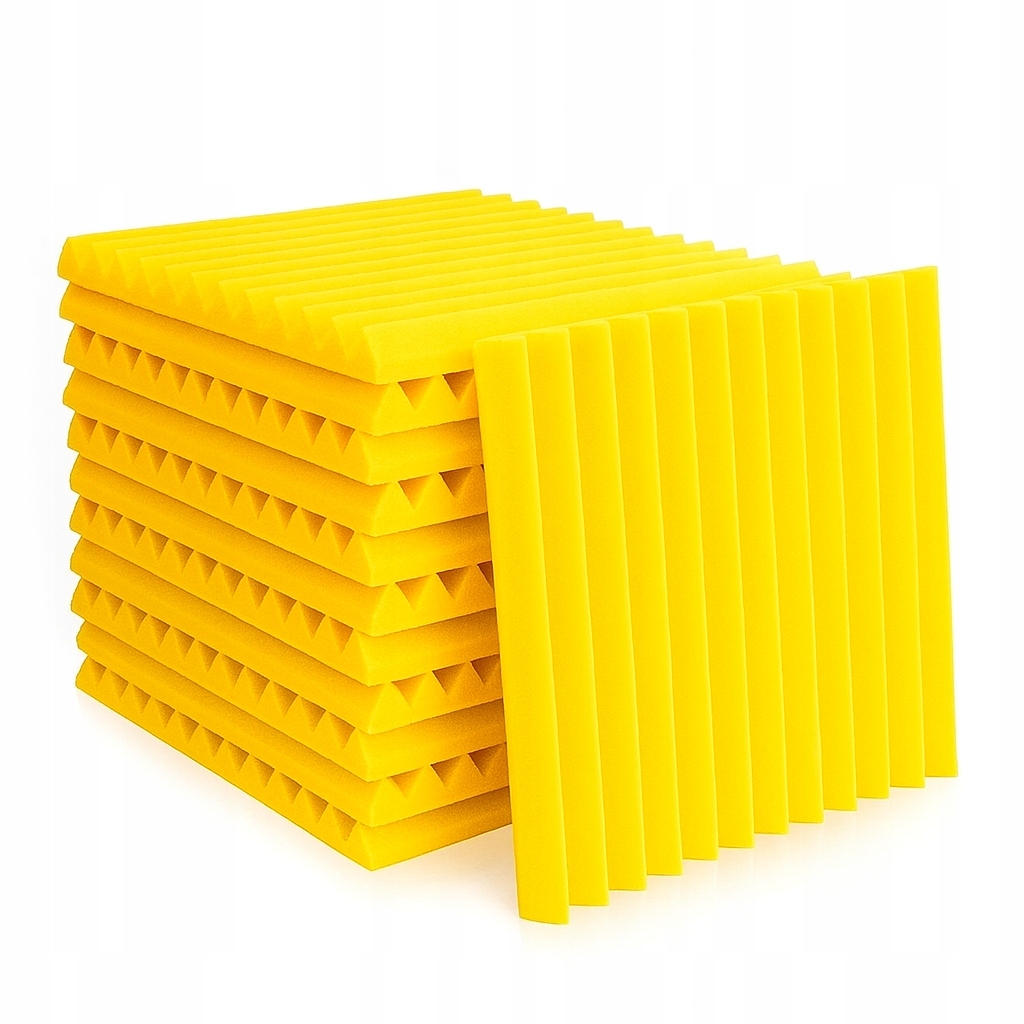 PIANKA MATA GĄBKA WYGŁUSZAJĄCA AKUSTYCZNA 3 m2 Studio nagrań, biuro | Żółty