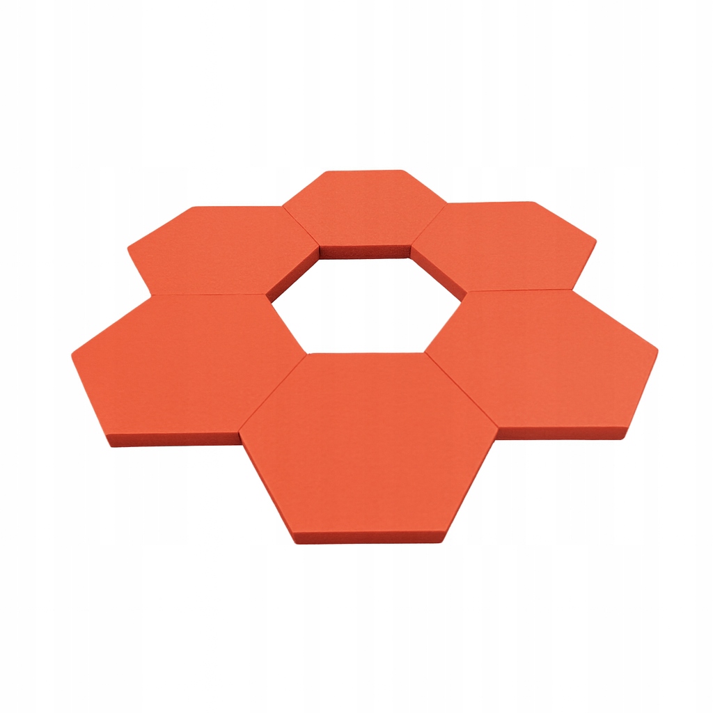 Pianka akustyczna | Gąbka wygłuszająca HEXAGON 32x28x3 cm - czerwony