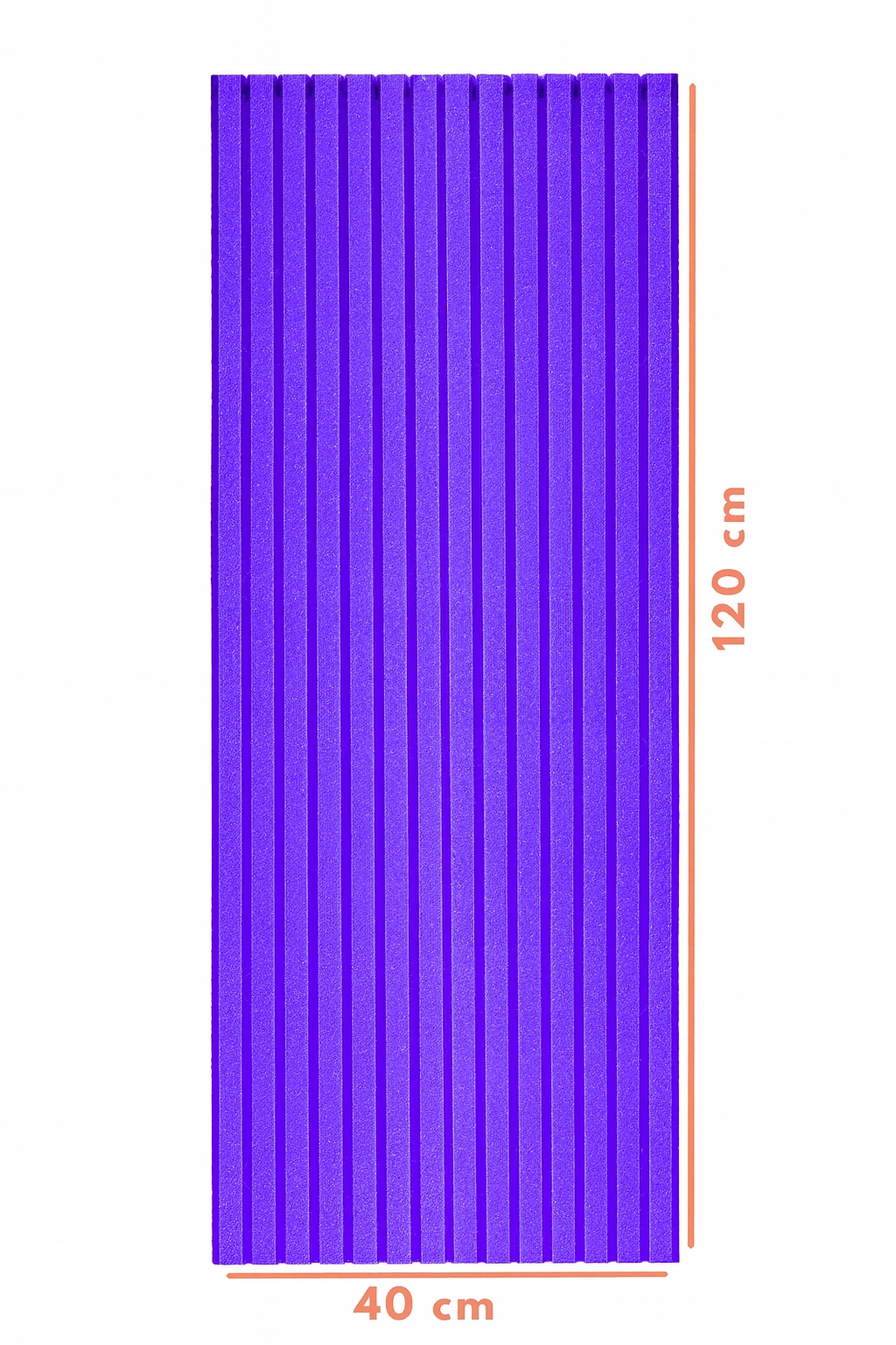 Panele akustyczne LAMELE 120x40x3 cm | Pianka poliuretanowa Fioletowy