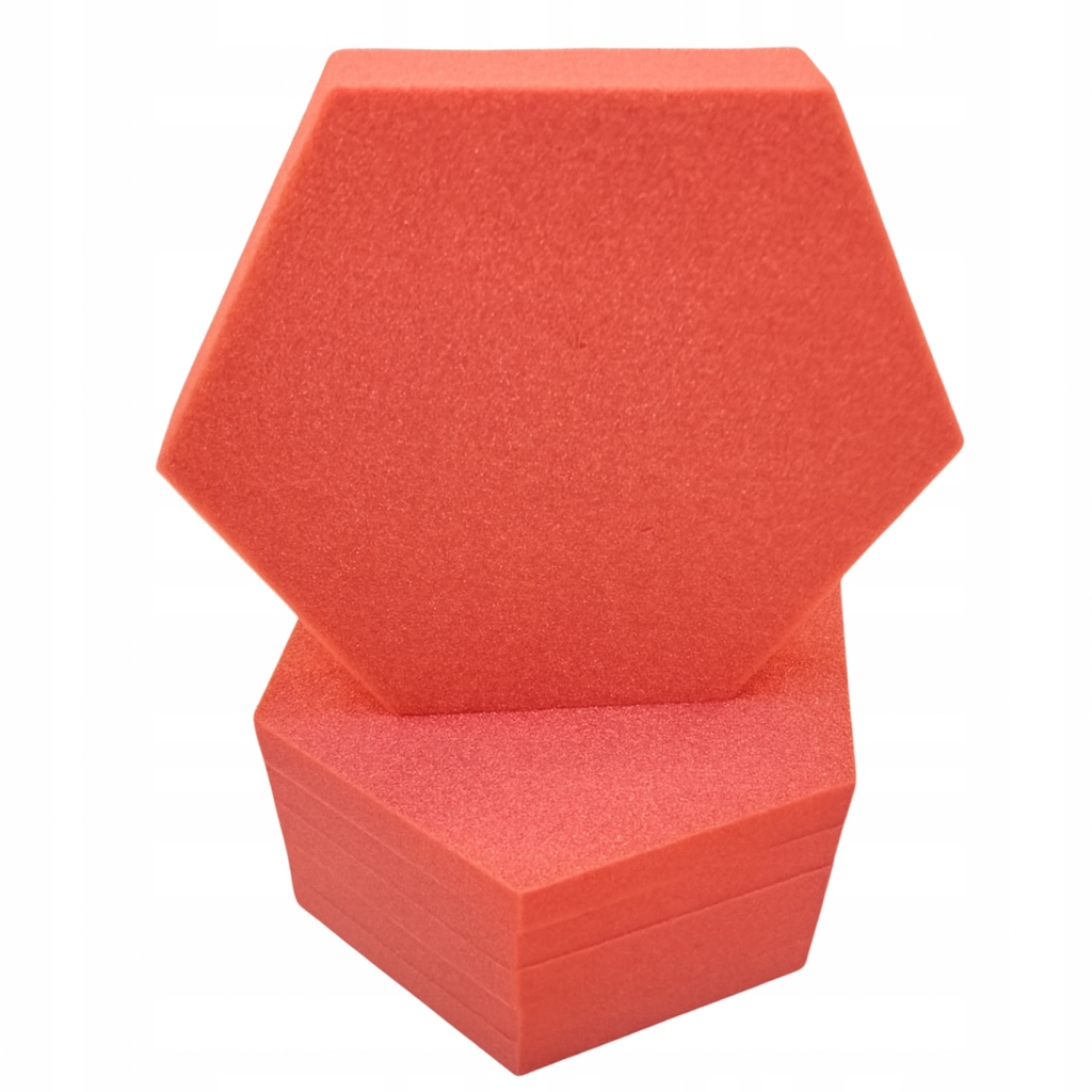 Pianka akustyczna | Gąbka wygłuszająca HEXAGON 32x28x3 cm - czerwony