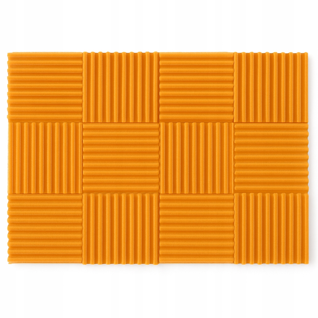 PIANKA MATA GĄBKA AKUSTYCZNA 3 m2 - wygłuszanie pomieszczeń - Pomarańczowy