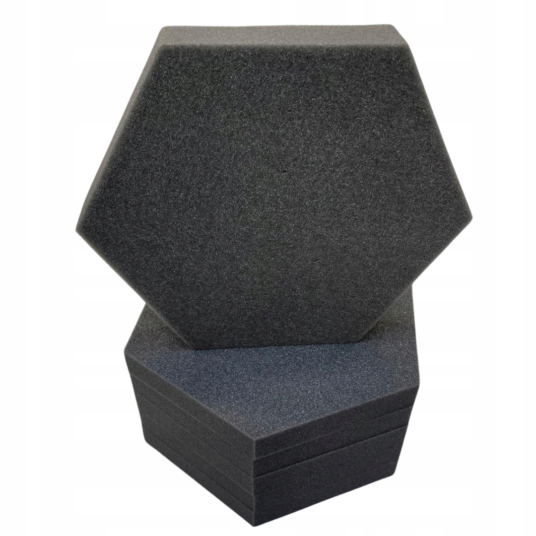 Pianka akustyczna | Gąbka wygłuszająca HEXAGON 32x28x3 cm - grafitowa