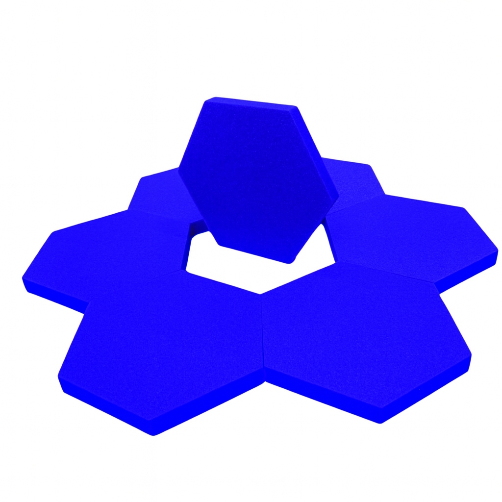 Pianka akustyczna | Gąbka wygłuszająca HEXAGON 32x28x3 cm - fioletowy