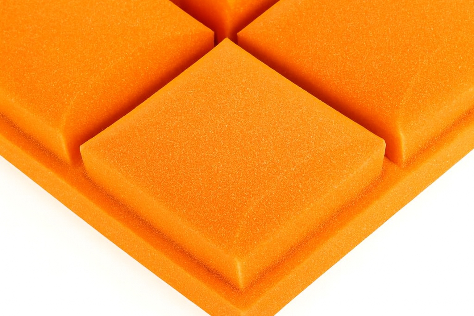 Panele akustyczne BUFFO 30×30 cm| grafit pomarańcz| ZESTAW | – 4 szt