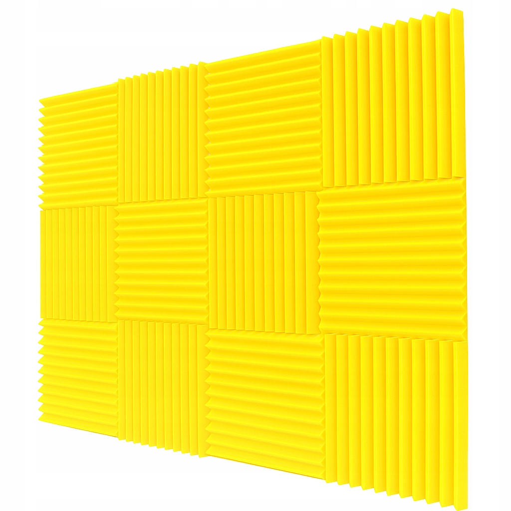 PIANKA MATA GĄBKA WYGŁUSZAJĄCA AKUSTYCZNA 3 m2 Studio nagrań, biuro | Żółty