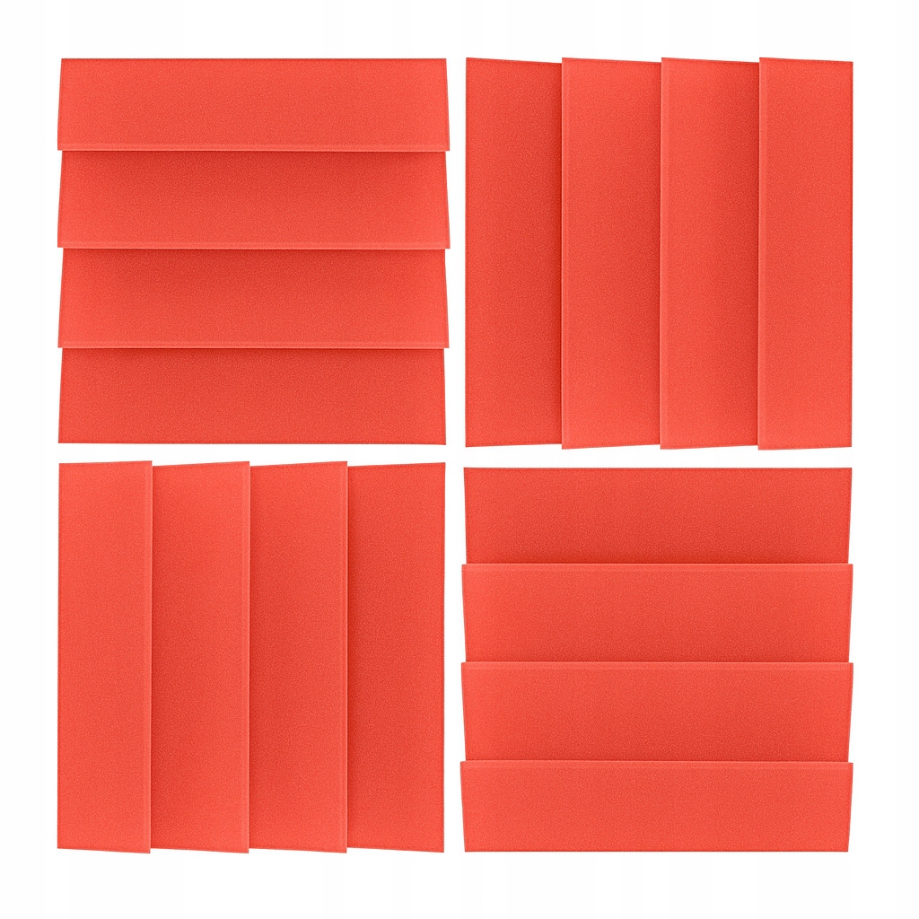 PANEL AKUSTYCZNY WYGŁUSZAJĄCY WAVE 30x30x5,5 CM - czerwony