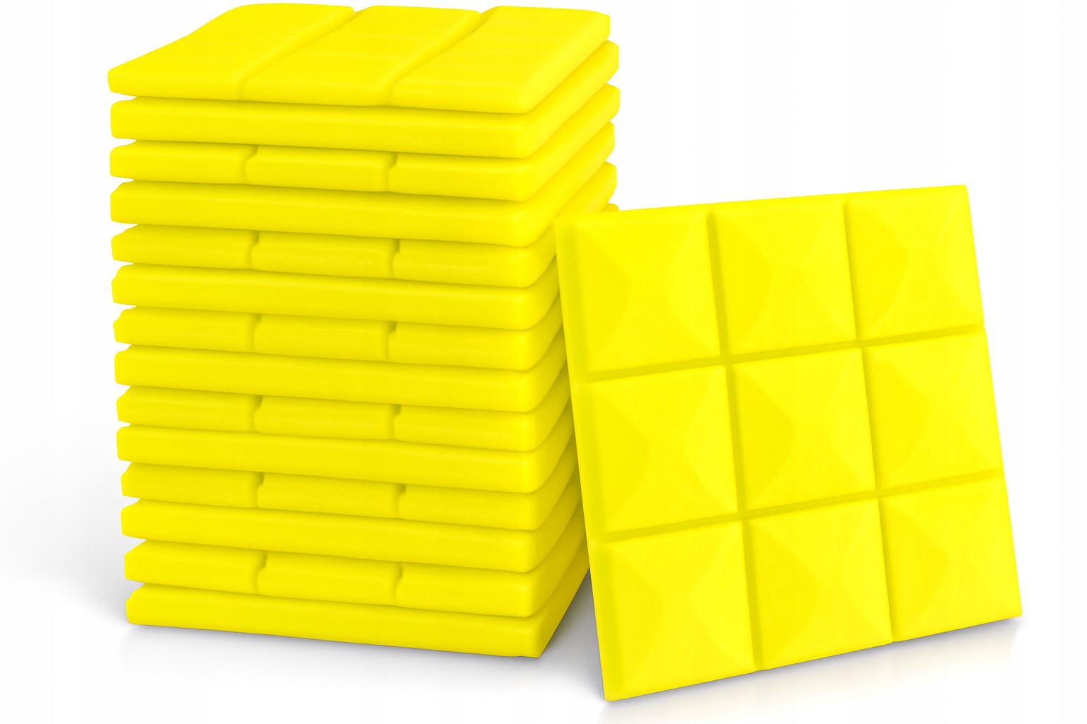 Pianka akustyczna KOSTKA wypukła 30x30x5 cm Panel wygłuszający BUFFO Żółty