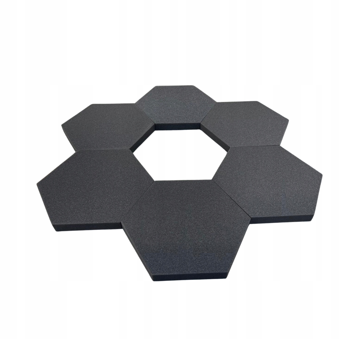 Pianka akustyczna | Gąbka wygłuszająca HEXAGON 32x28x3 cm - grafitowa
