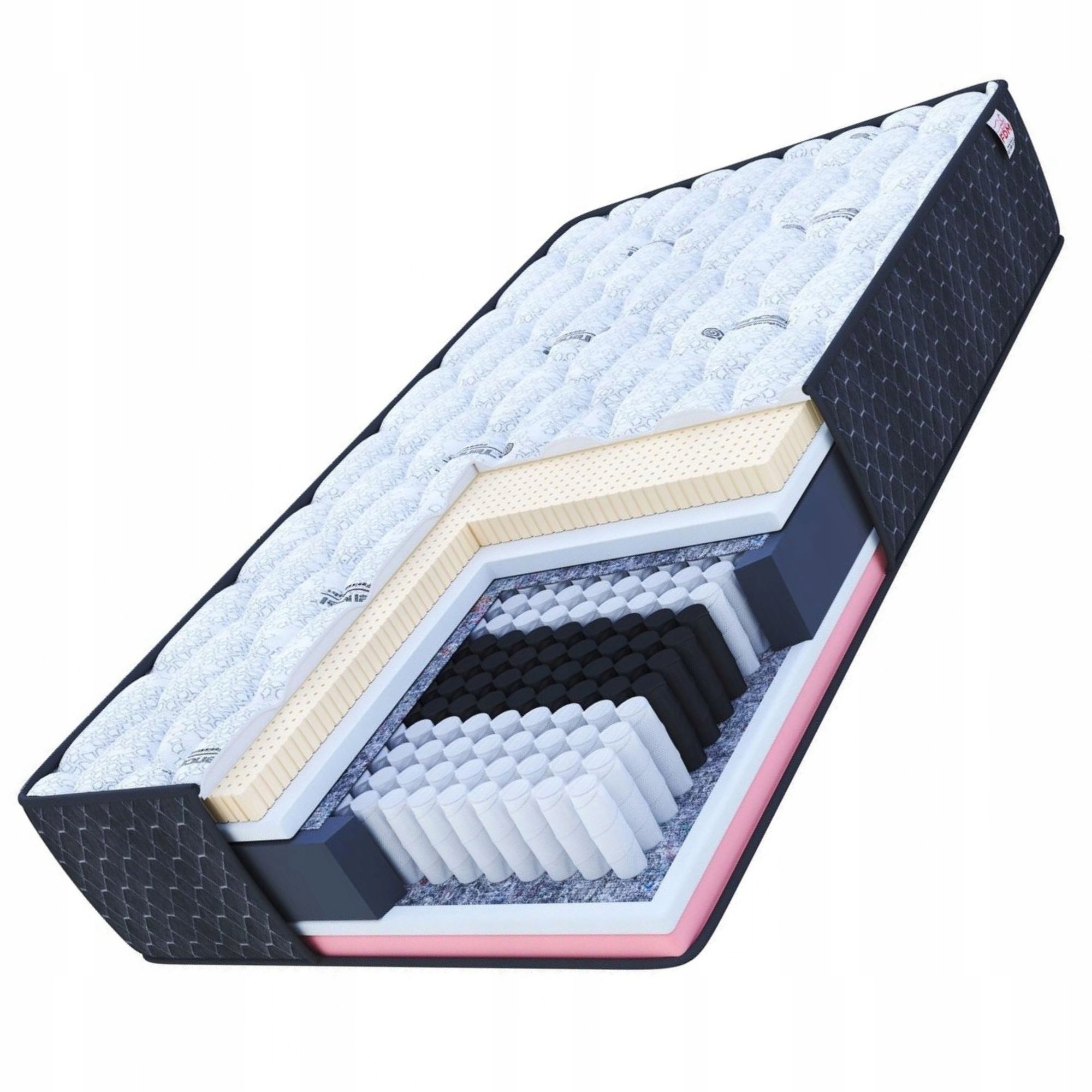 MATERAC PREMIUM COMFORTOWY 90x200 25 LATEKS PERFOROWANY VISCO MULTIPOCKET