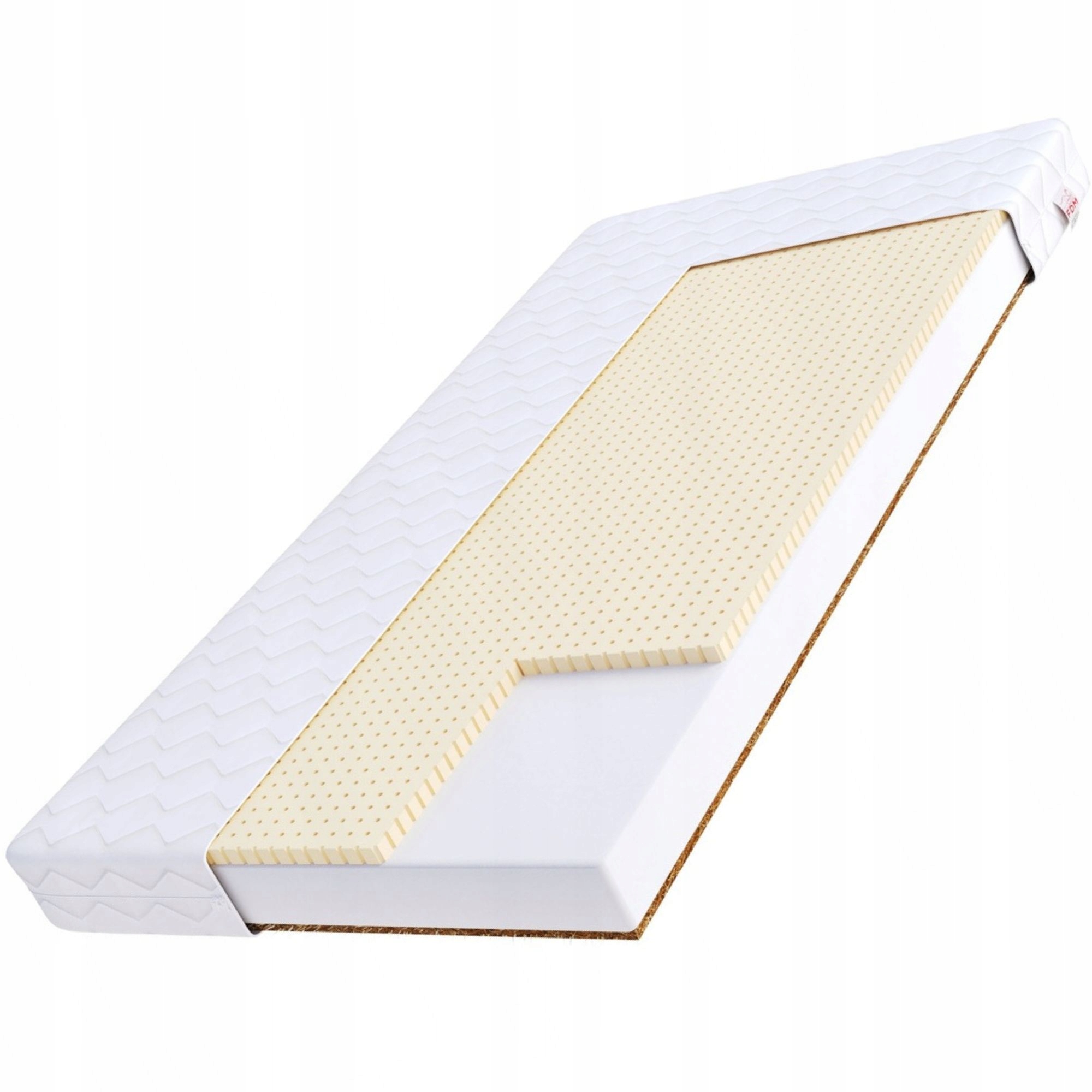 Materac LATEKSOWY 90x200 KOKOS LATEKS PERFOROWANY stabilność przewiewność