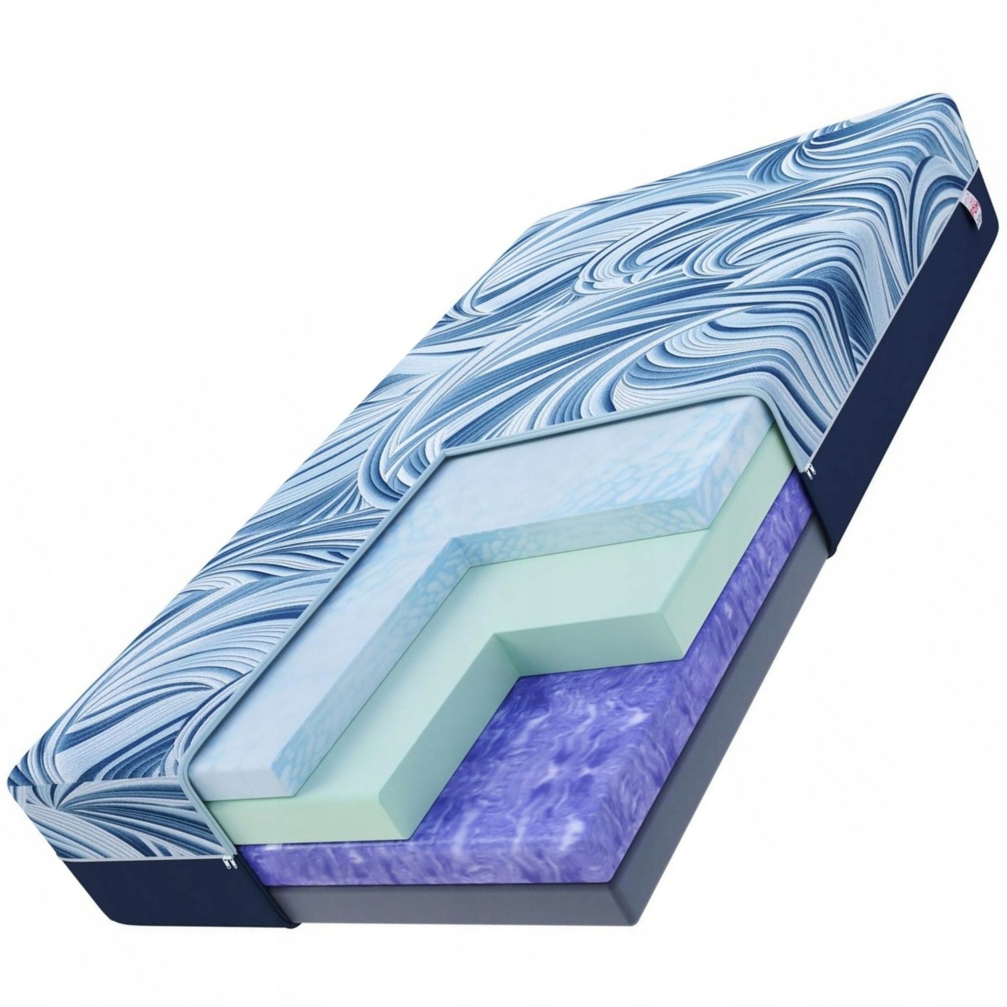 Materac 180x200x31 piankowy H3 H4 SOLID GREEN, REVINE PURPLE, EUCAFEEL, HR