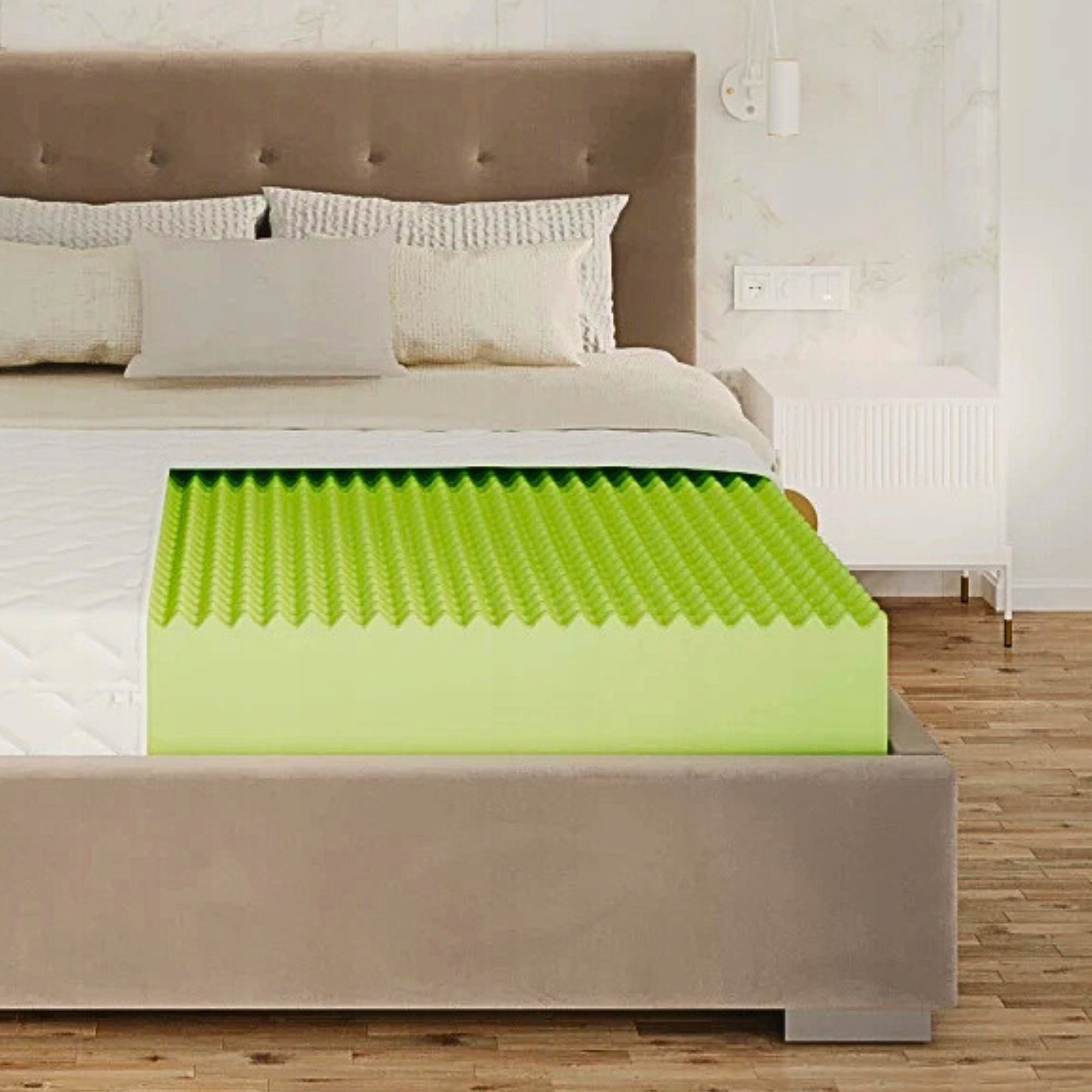 140x200 materac H3 12 cm pianka strefowa przewiewna z pokrowcem do prania