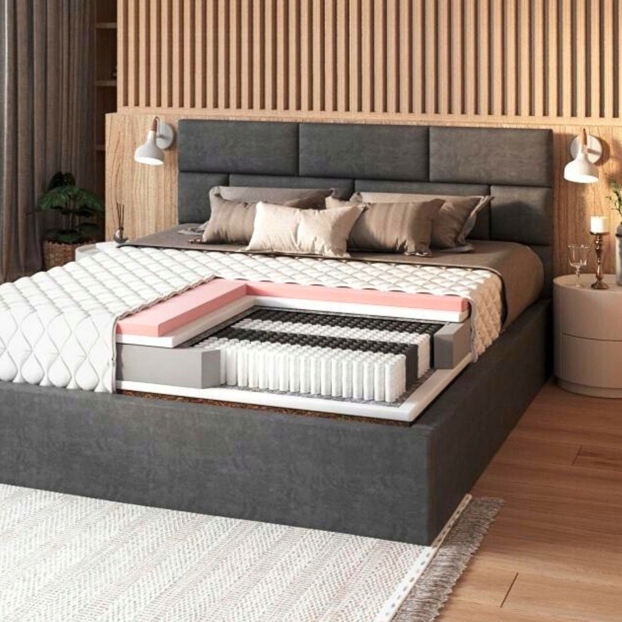 Materac multipocketowy 120 x 200 ZŁOTY MEDAL MATERAC PREMIUM 22 CM wysoki