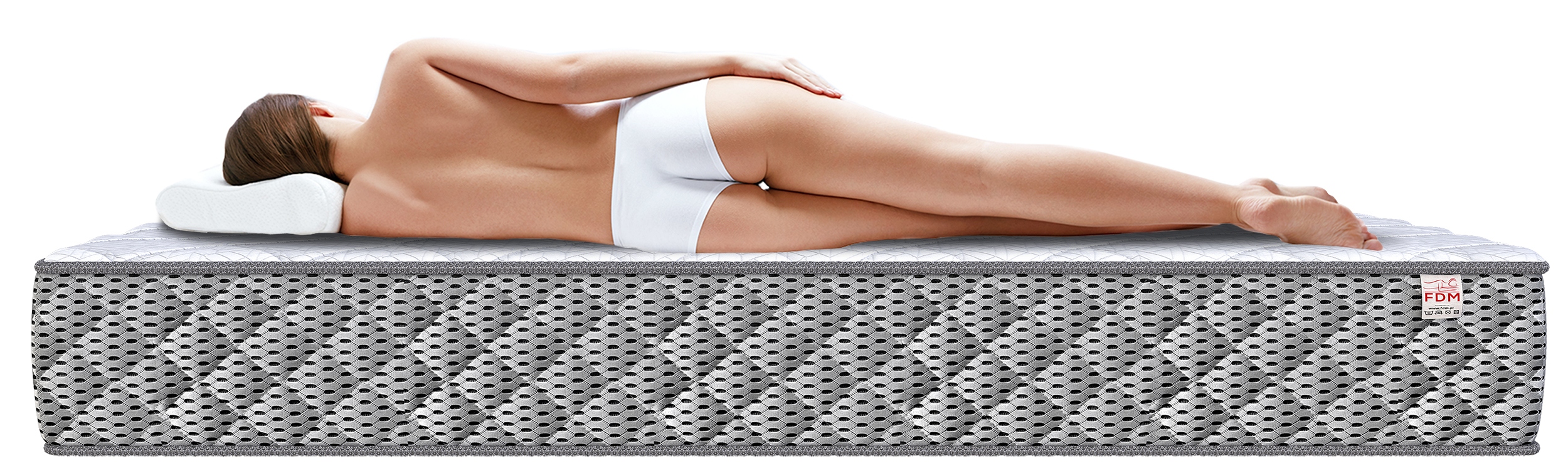 Materac 140 x 200 x 28cm piankowy LUKSUS H3 Bio Foam, lateks Ocean Blue Gel