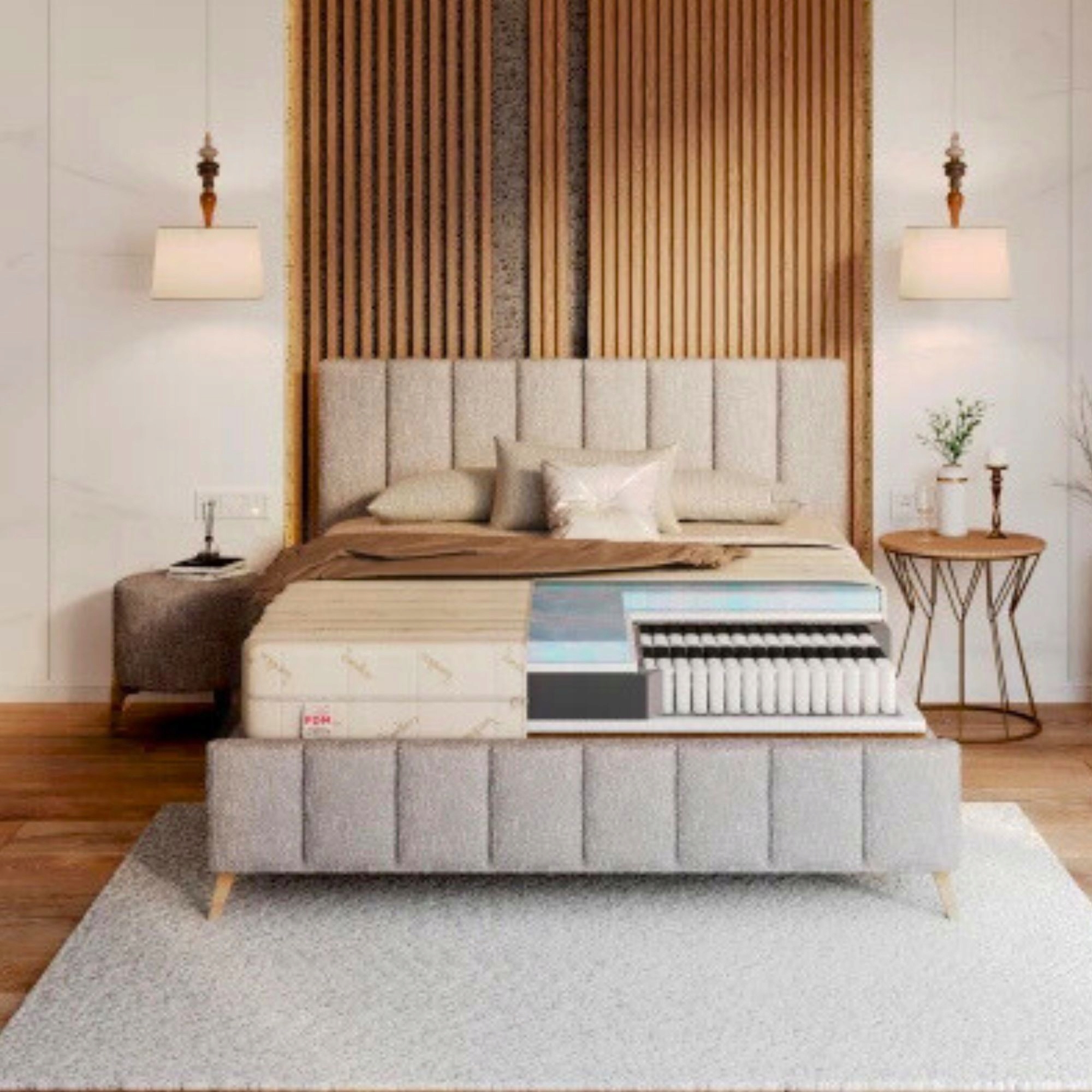 Materac sprężynowy multipocketowy PAMIĘĆ KSZTAŁTU 160 x 200 x 22cm H3, H5