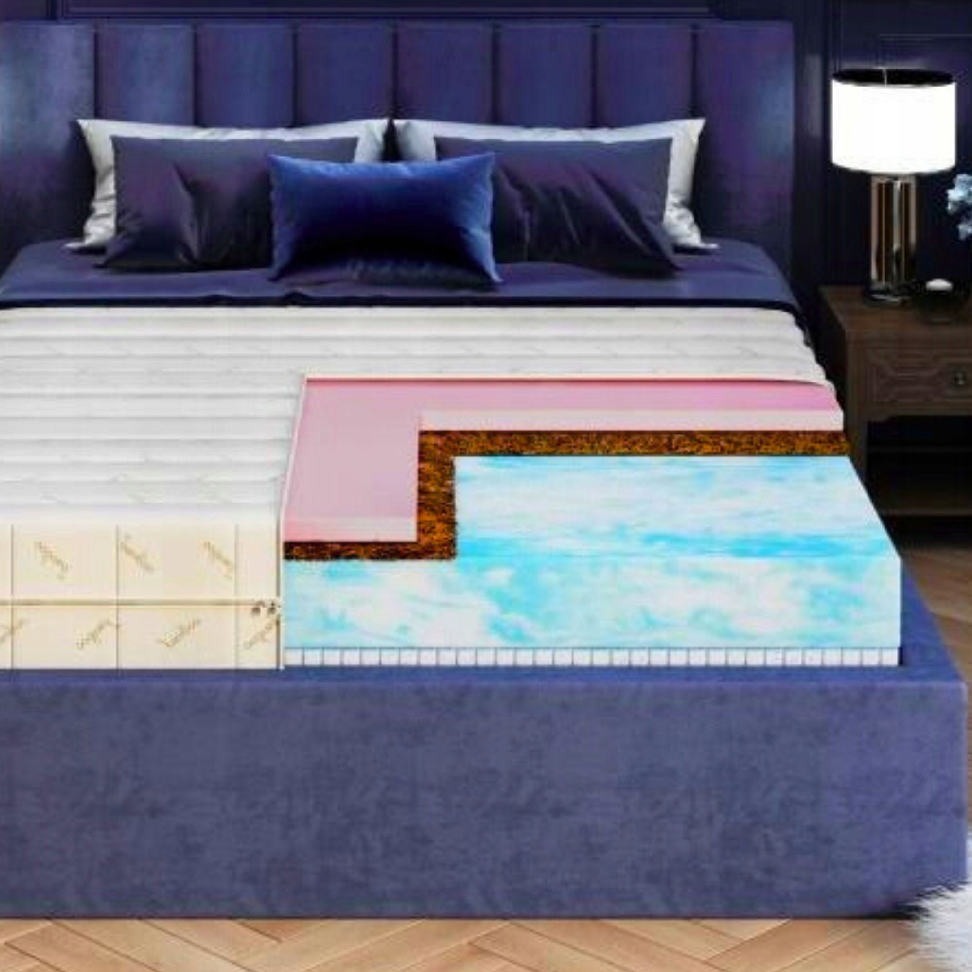 Materac piankowy PAMIĘĆ KSZTAŁTU + KOKOS 180 x 200 x 23 H2 H4 PREMIUM BIO