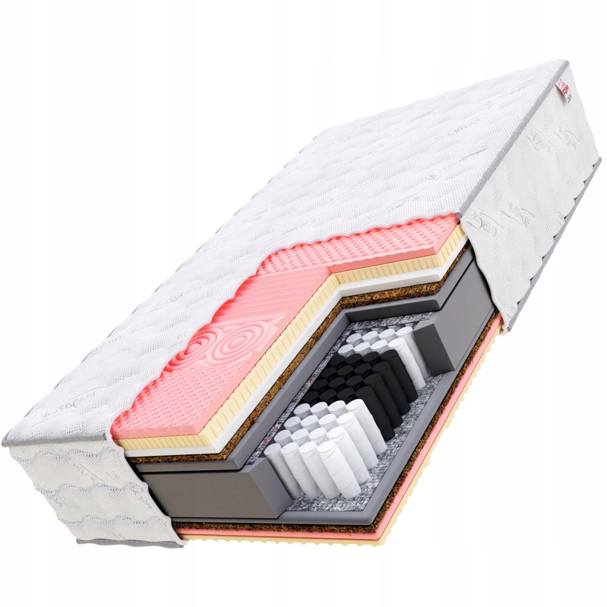 Materac 200 x 200 x 32cm pianka visco, kokos, lateks sprężynowy H3, H4