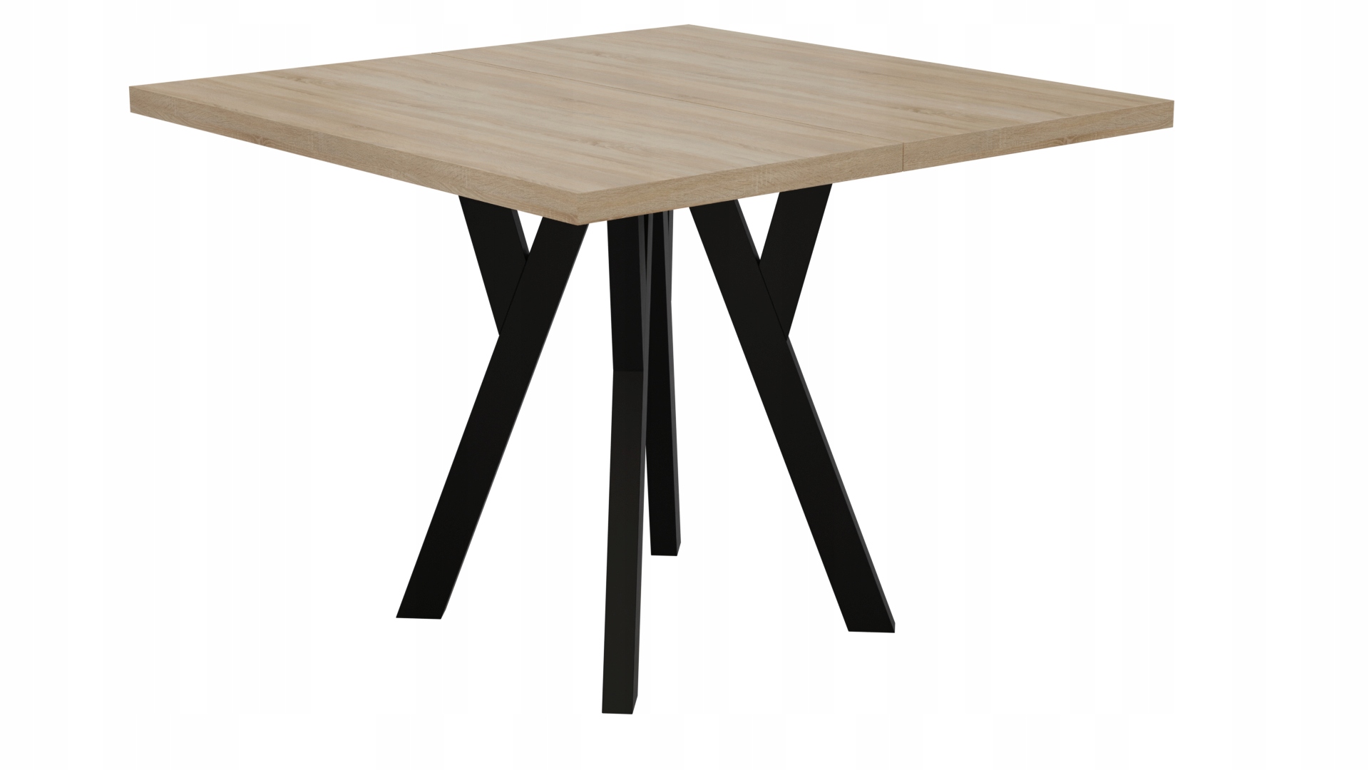 STÓŁ ROZKŁADANY NOGA METAL SALON KUCHNIA 90cm+2x50cm