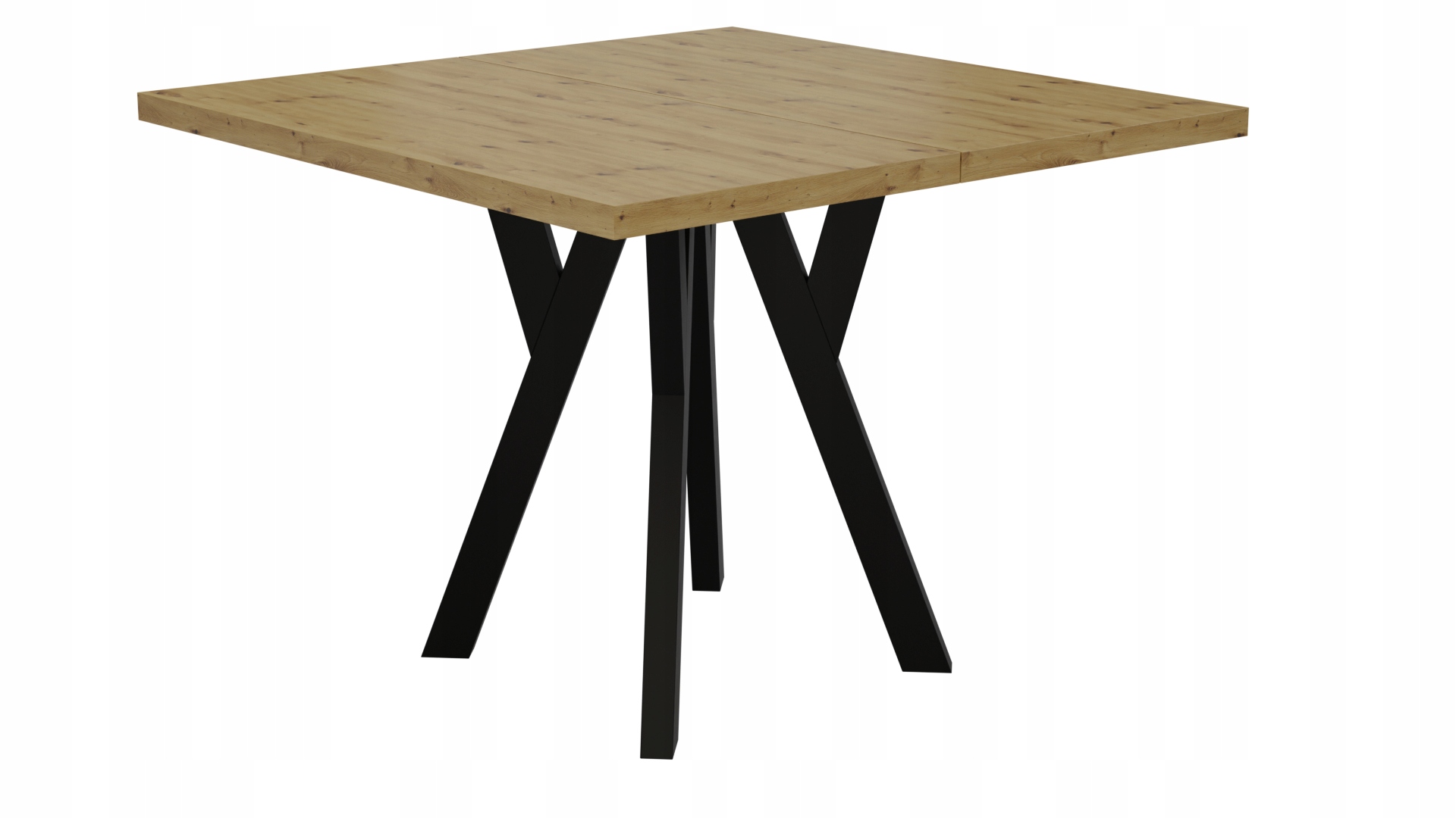 STÓŁ ROZKŁADANY NOGA METAL SALON KUCHNIA 90cm+2x50cm