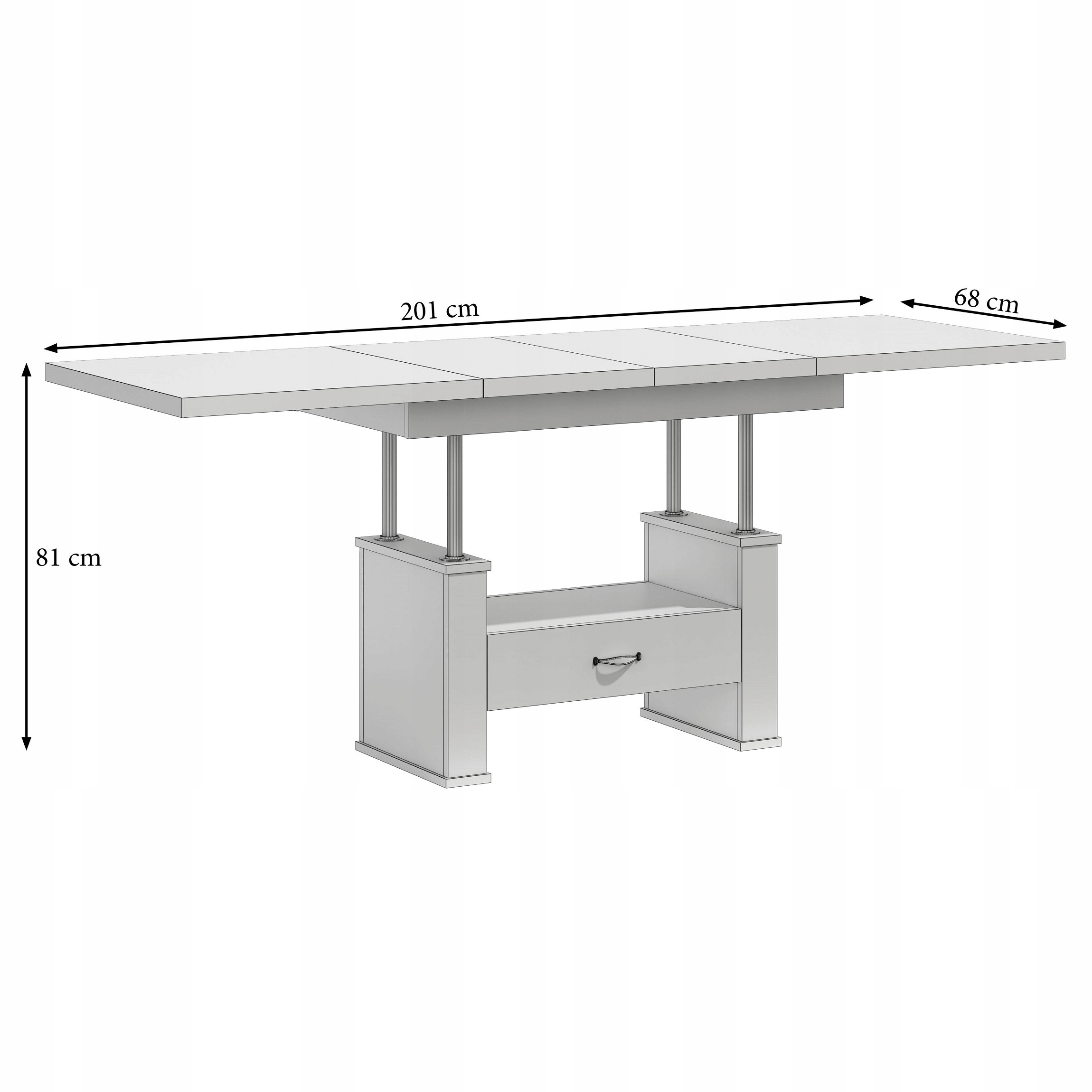 ŁAWA,ŁAWOSTÓŁ ROZKŁADANY Z SZUFLADĄ WENGE