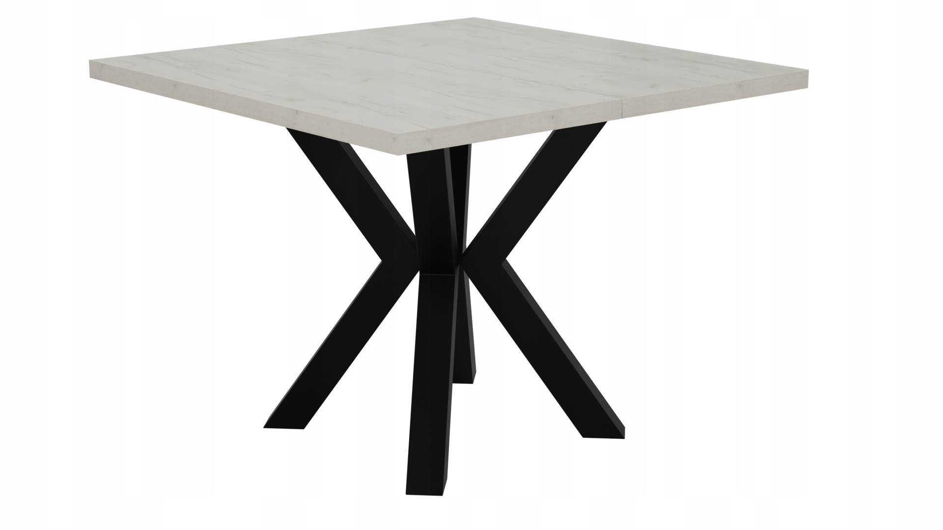 STÓŁ ROZKŁADANY NOGA METAL SALON KUCHNIA 90cm+2x50cm