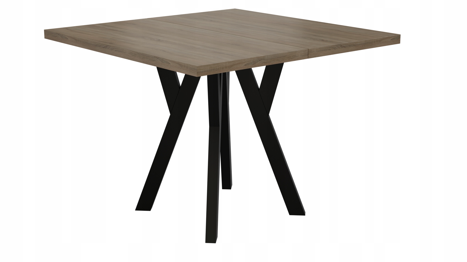 STÓŁ ROZKŁADANY NOGA METAL SALON KUCHNIA 90cm+2x50cm