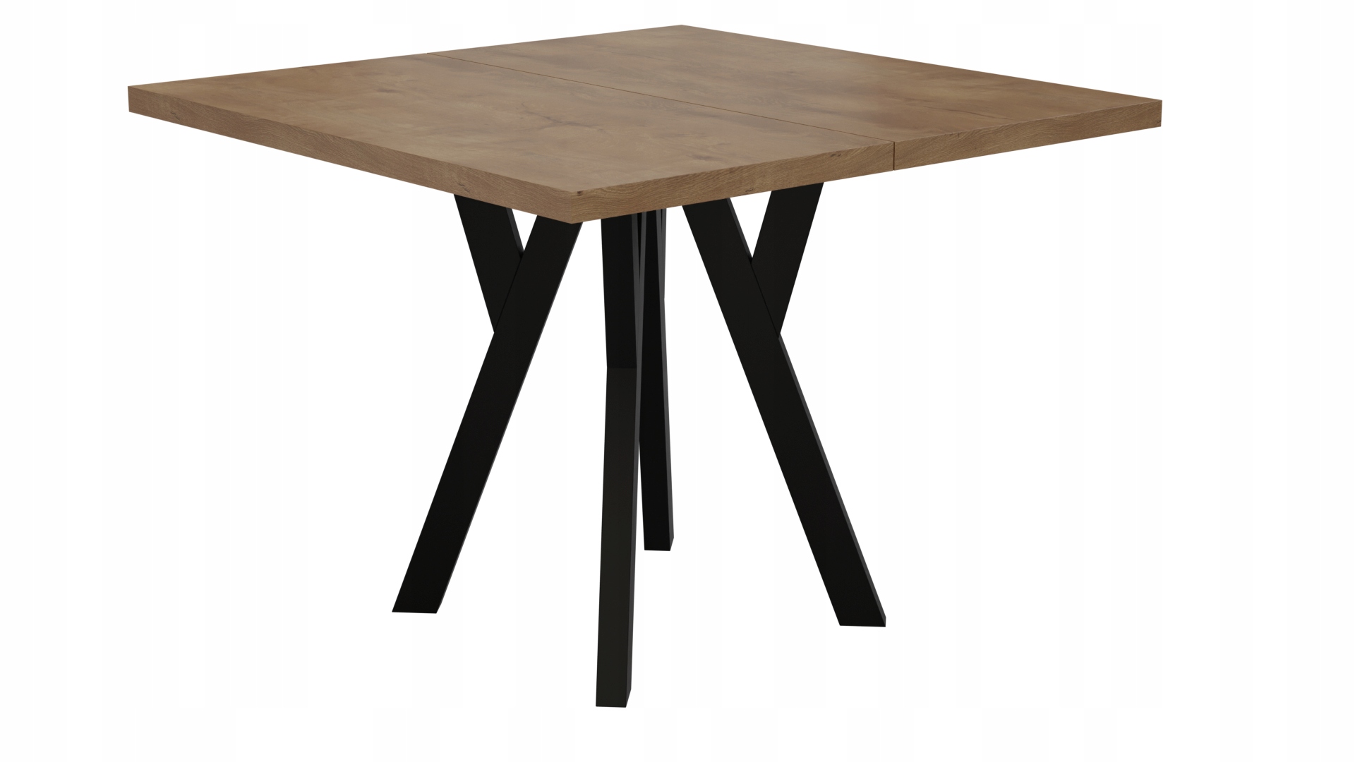 STÓŁ ROZKŁADANY NOGA METAL SALON KUCHNIA 90cm+2x50cm