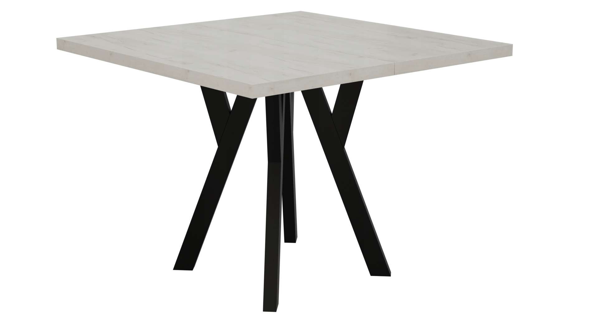 STÓŁ ROZKŁADANY NOGA METAL SALON KUCHNIA 90cm+2x50cm