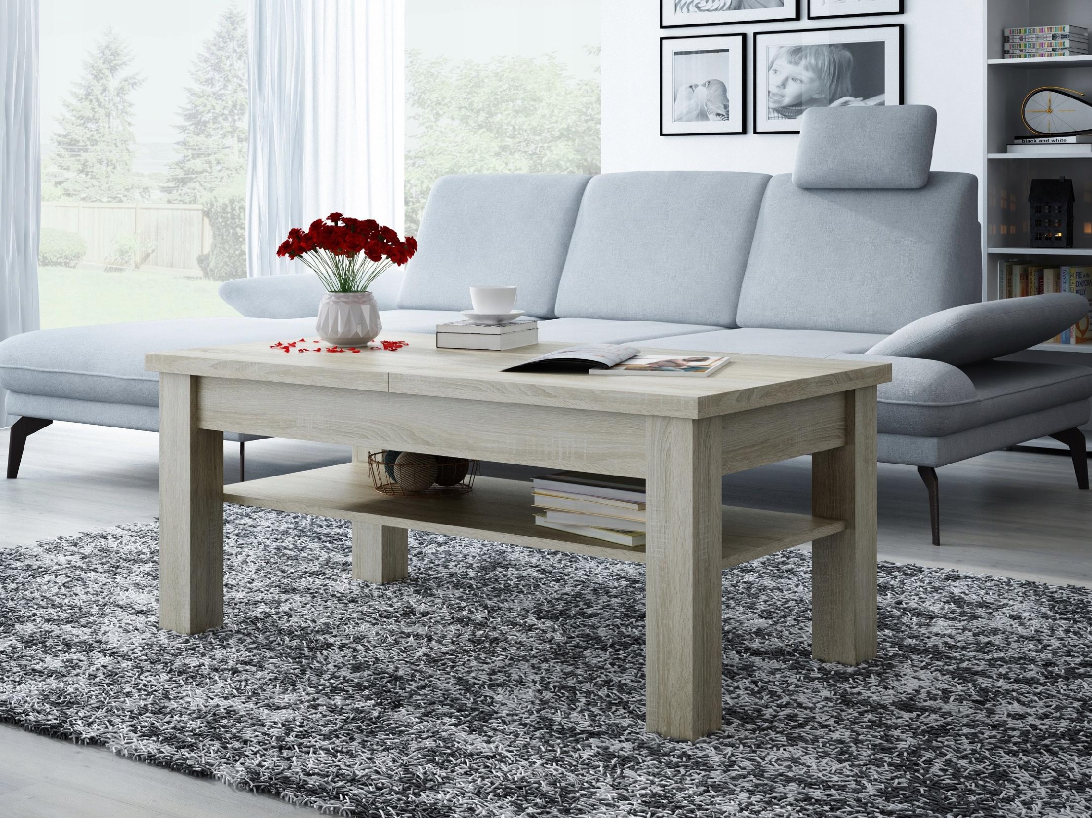 ŁAWA ŁAWOSTÓŁ STOLIK ROZKŁADANA Z PÓŁKA WENGE