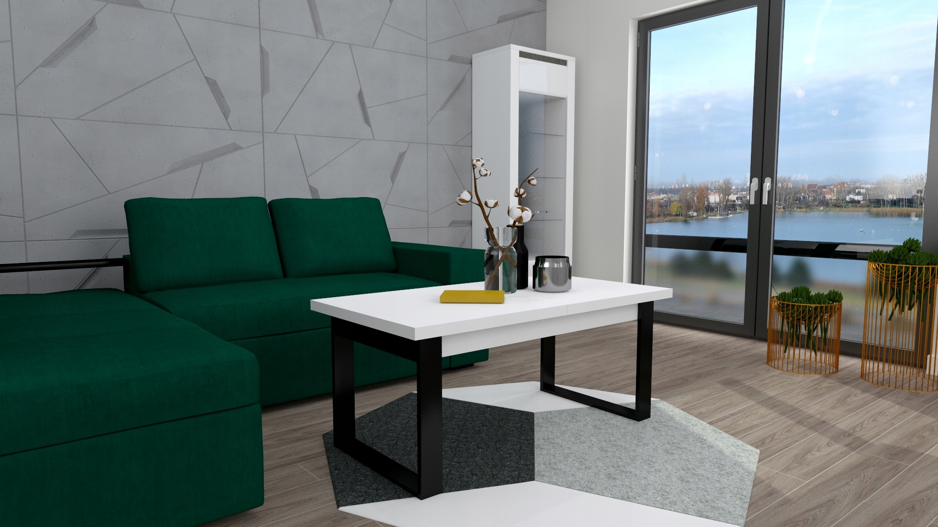 NOWOCZESNY STOLIK KAWOWY ŁAWA DO SALONU LOFT