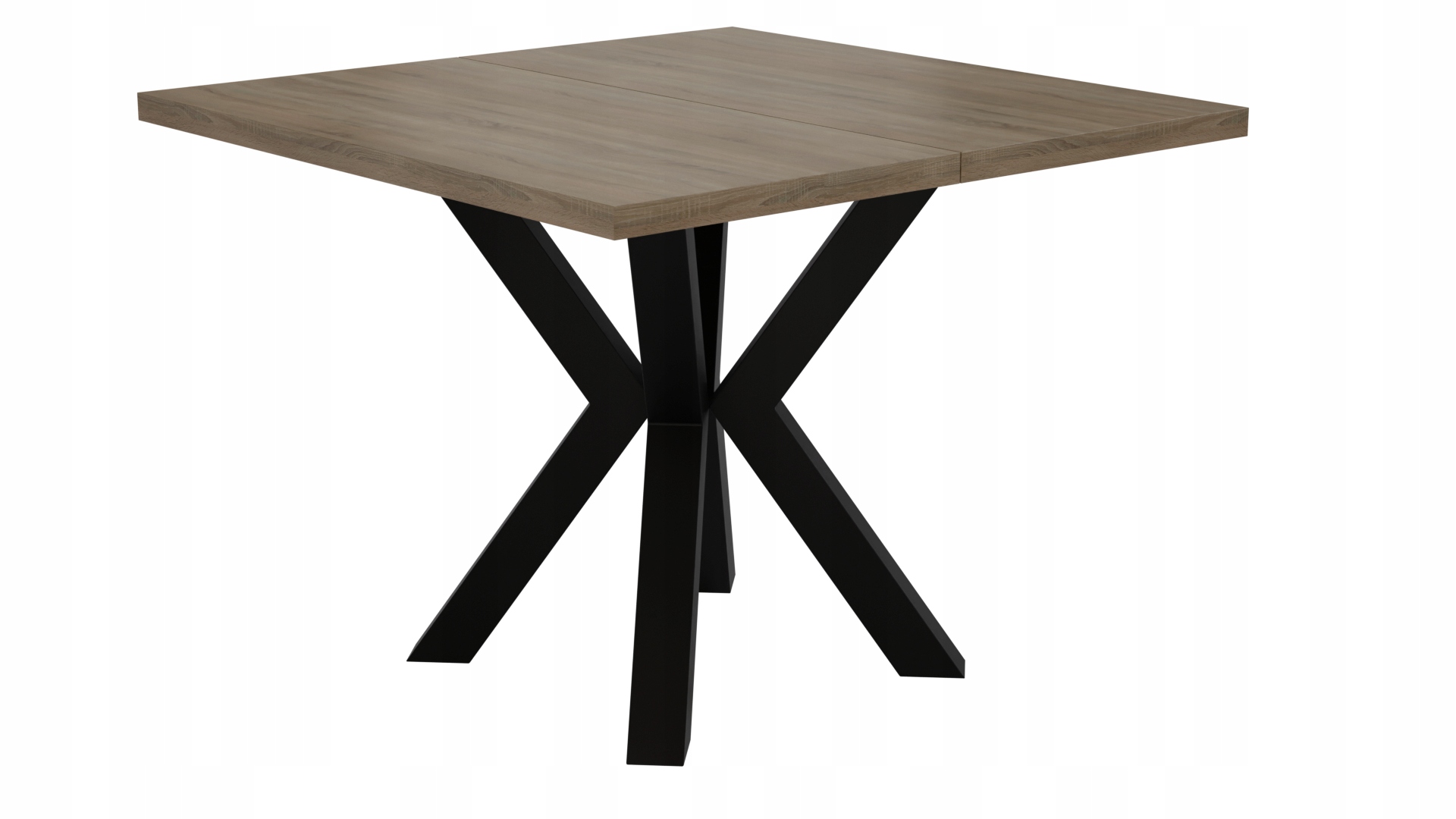 STÓŁ ROZKŁADANY NOGA METAL SALON KUCHNIA 90cm+2x50cm