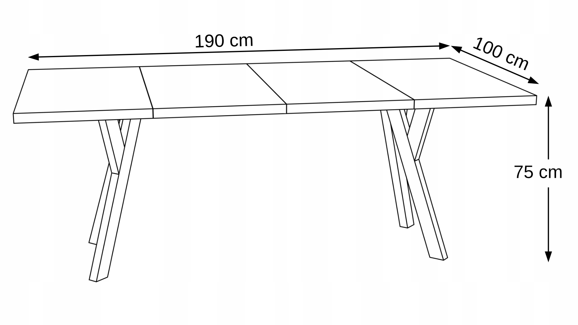 STÓŁ ROZKŁADANY NOGA METAL SALON KUCHNIA 90cm+2x50cm
