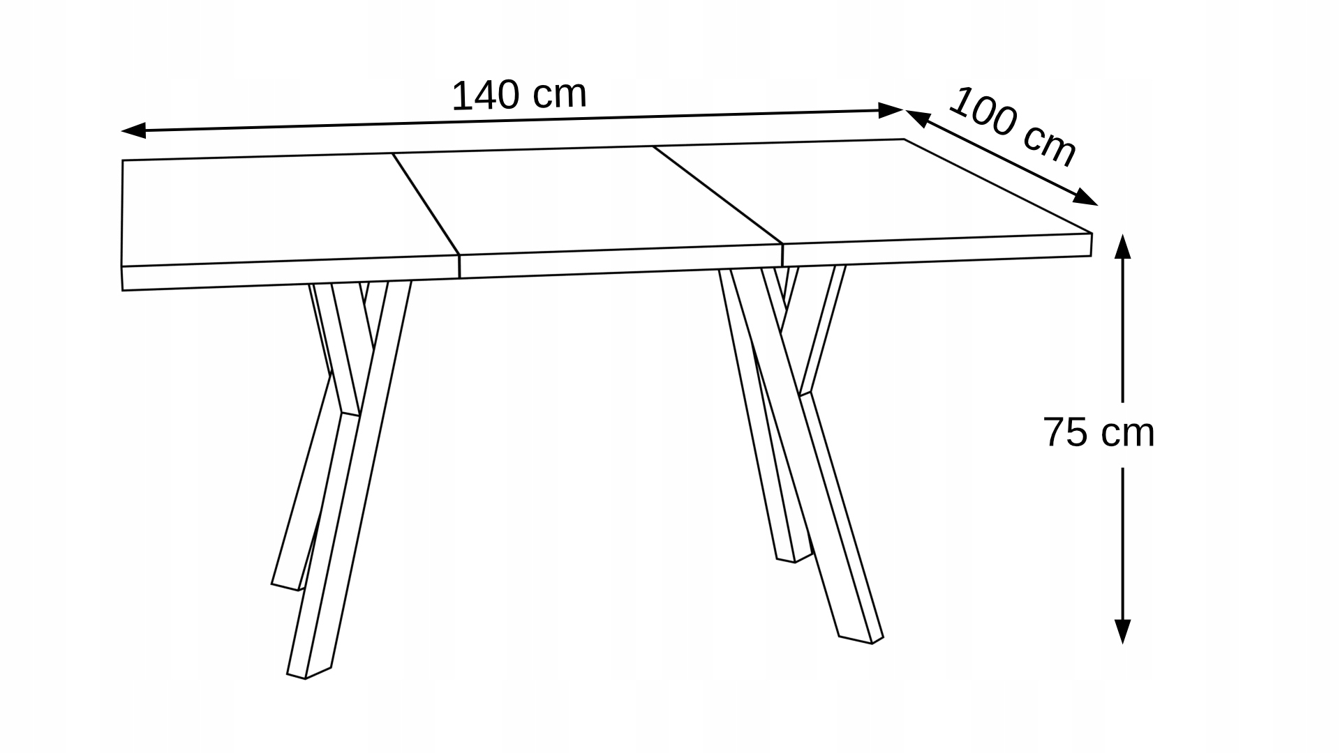 STÓŁ ROZKŁADANY NOGA METAL SALON KUCHNIA 90cm+2x50cm