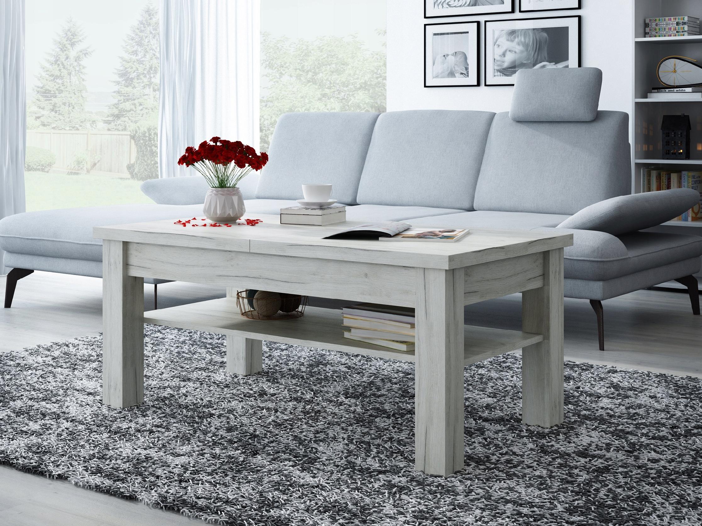 ŁAWA ŁAWOSTÓŁ STOLIK ROZKŁADANA Z PÓŁKA WENGE