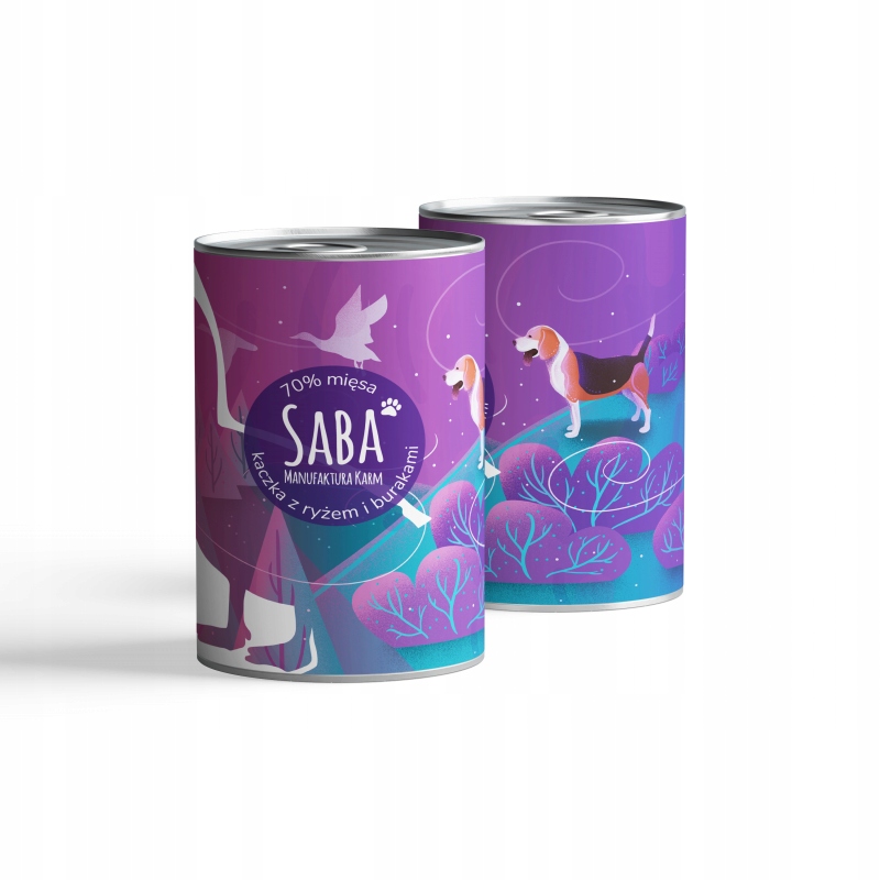 saba. karma mokra kaczka z buraczkami 850 g saba. karma mokra kaczka z buraczkami 850 g