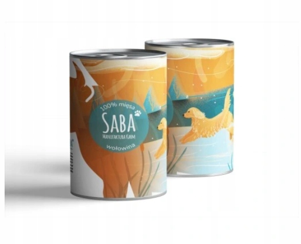 saba. karma mokra monoproteinowa wołowina 100% mięsa 850 g