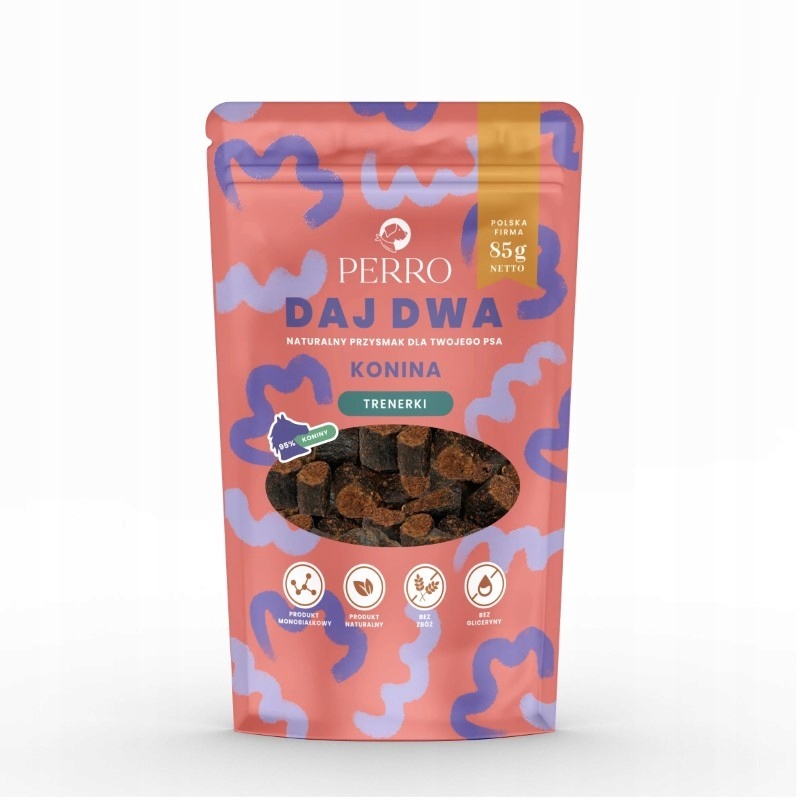 perro. daj dwa - suszone trenerki konina 85g perro. daj dwa - suszone trenerki konina 85g